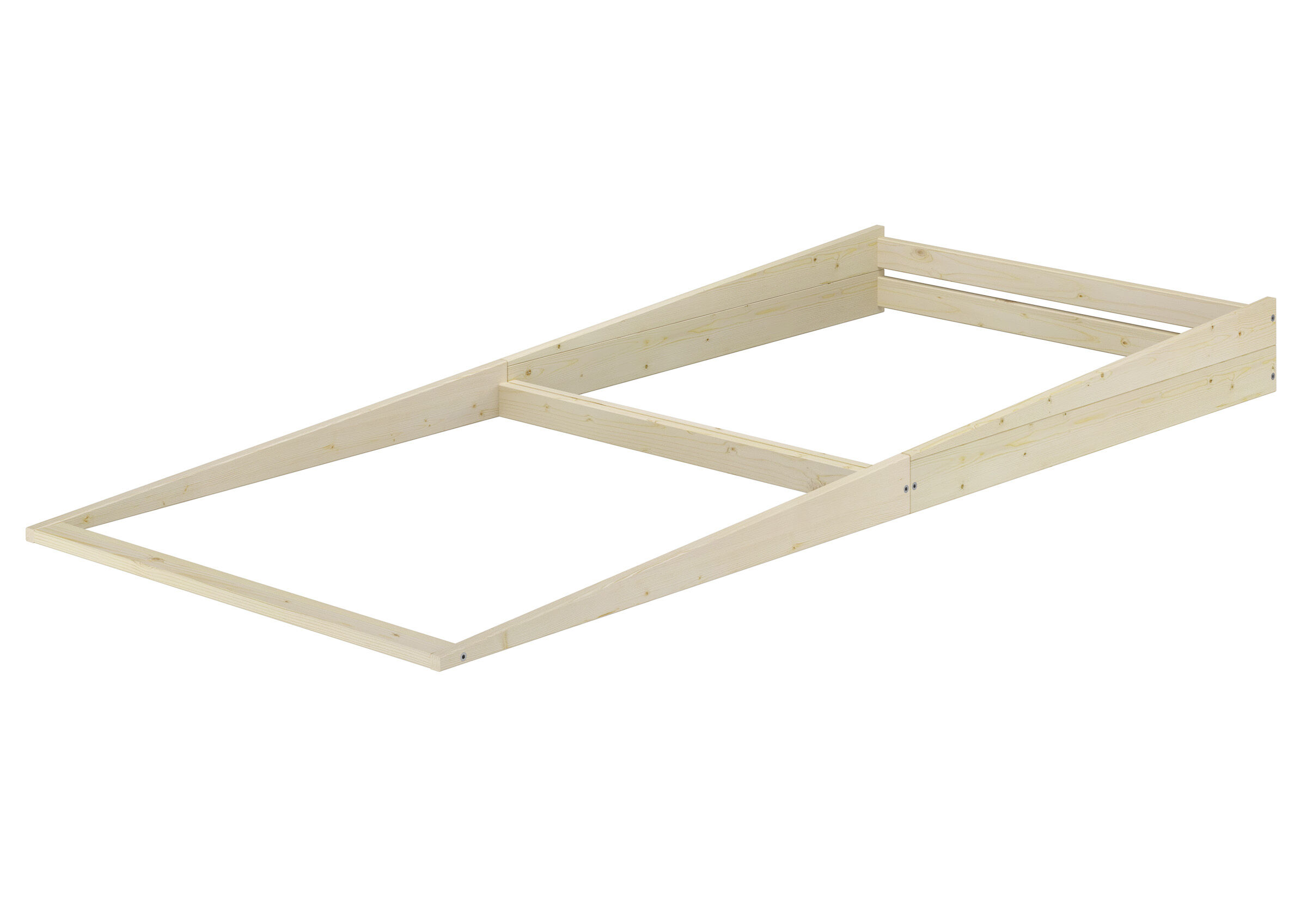 Maschine, Rampe, Holz Reflux-Rahmen 90x200 aus unbehandelter Fichte