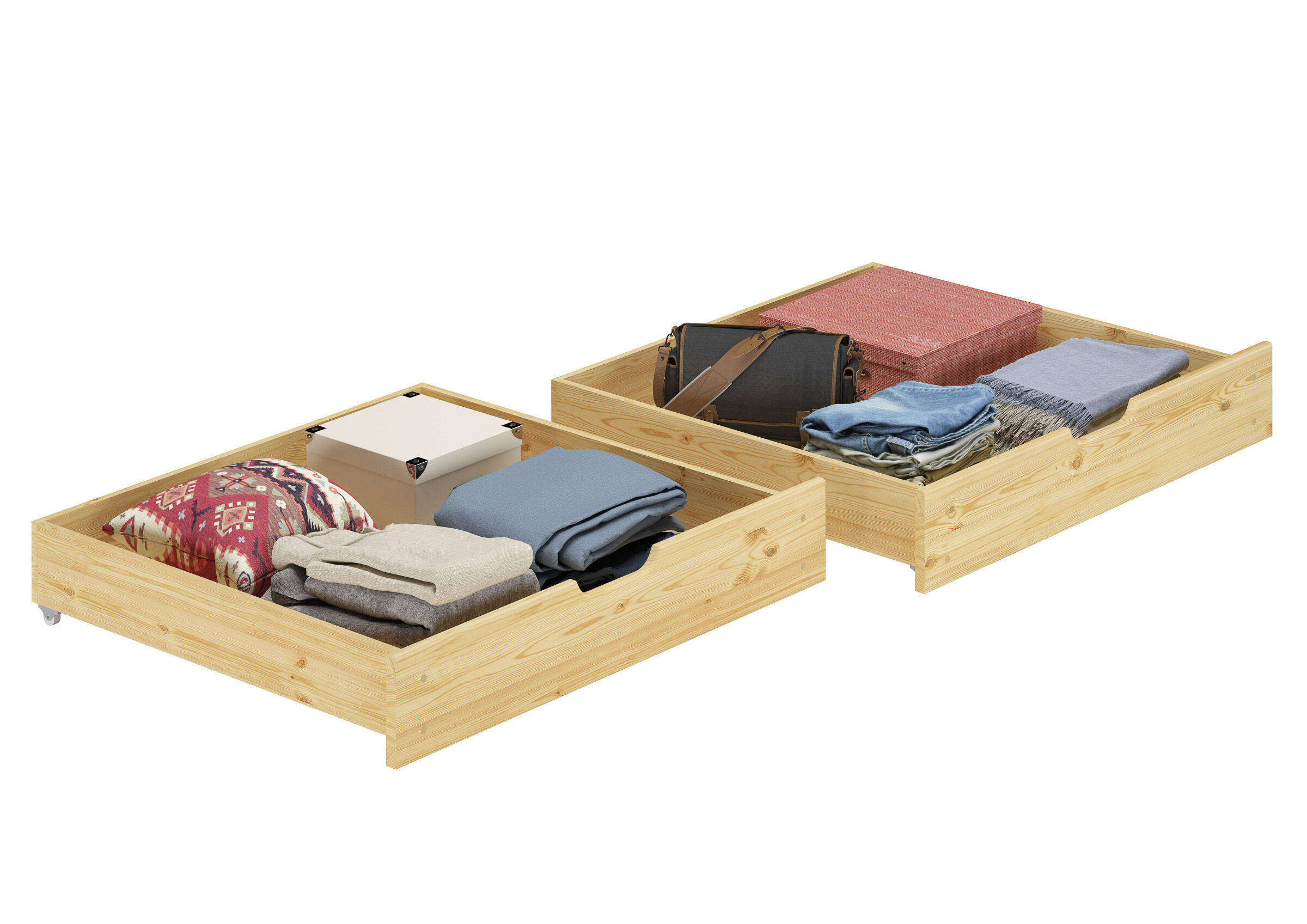 Letto A Castello In Legno Di Pino Massello - 90x190cm, Bianco Laccato, Scaletta Inclusa, Salvaspazio - Foto 11