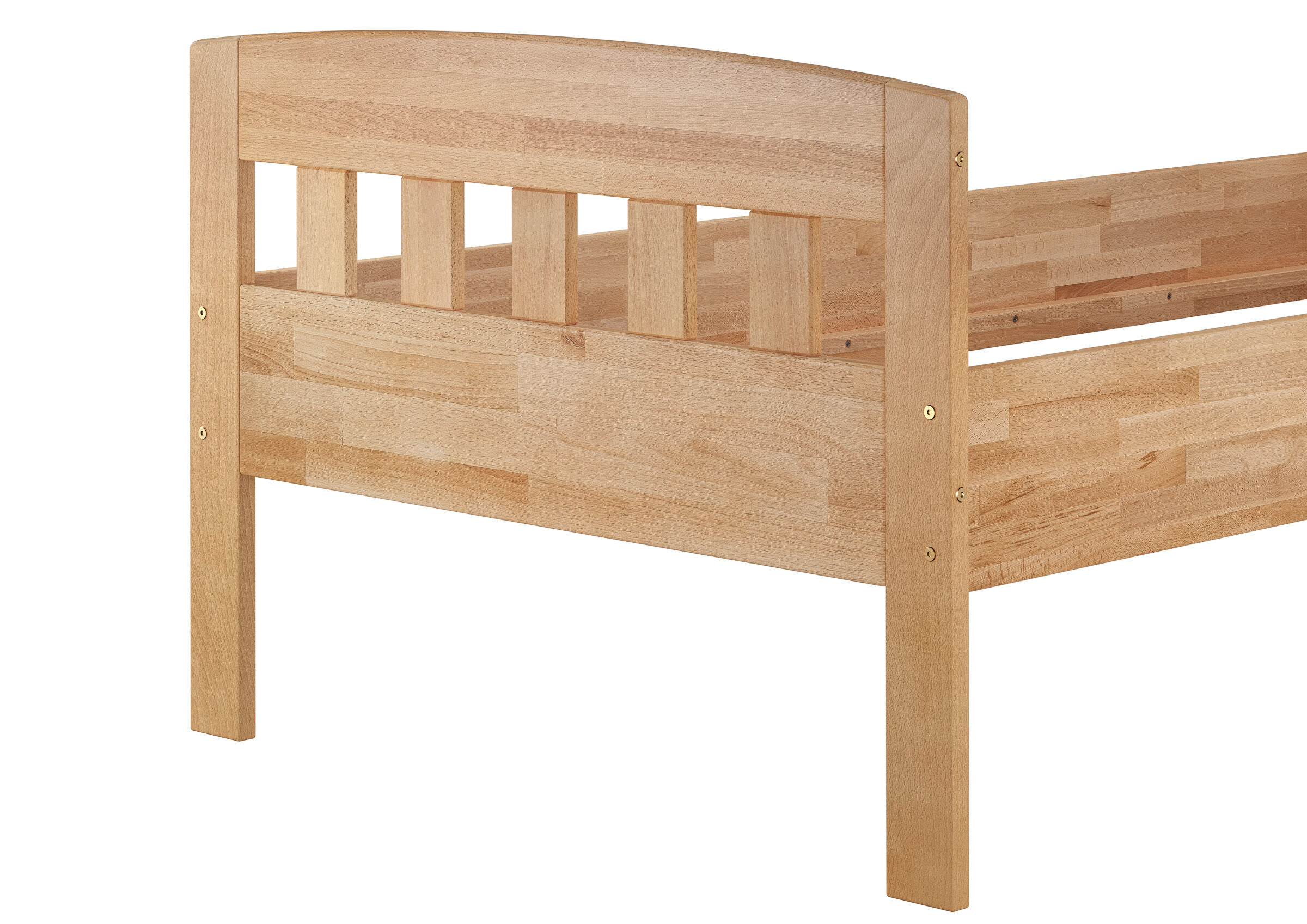 Holzbett, Bettgestell, Holzlaminat, Kopfteil, Korpus, Fußteil Buchebett