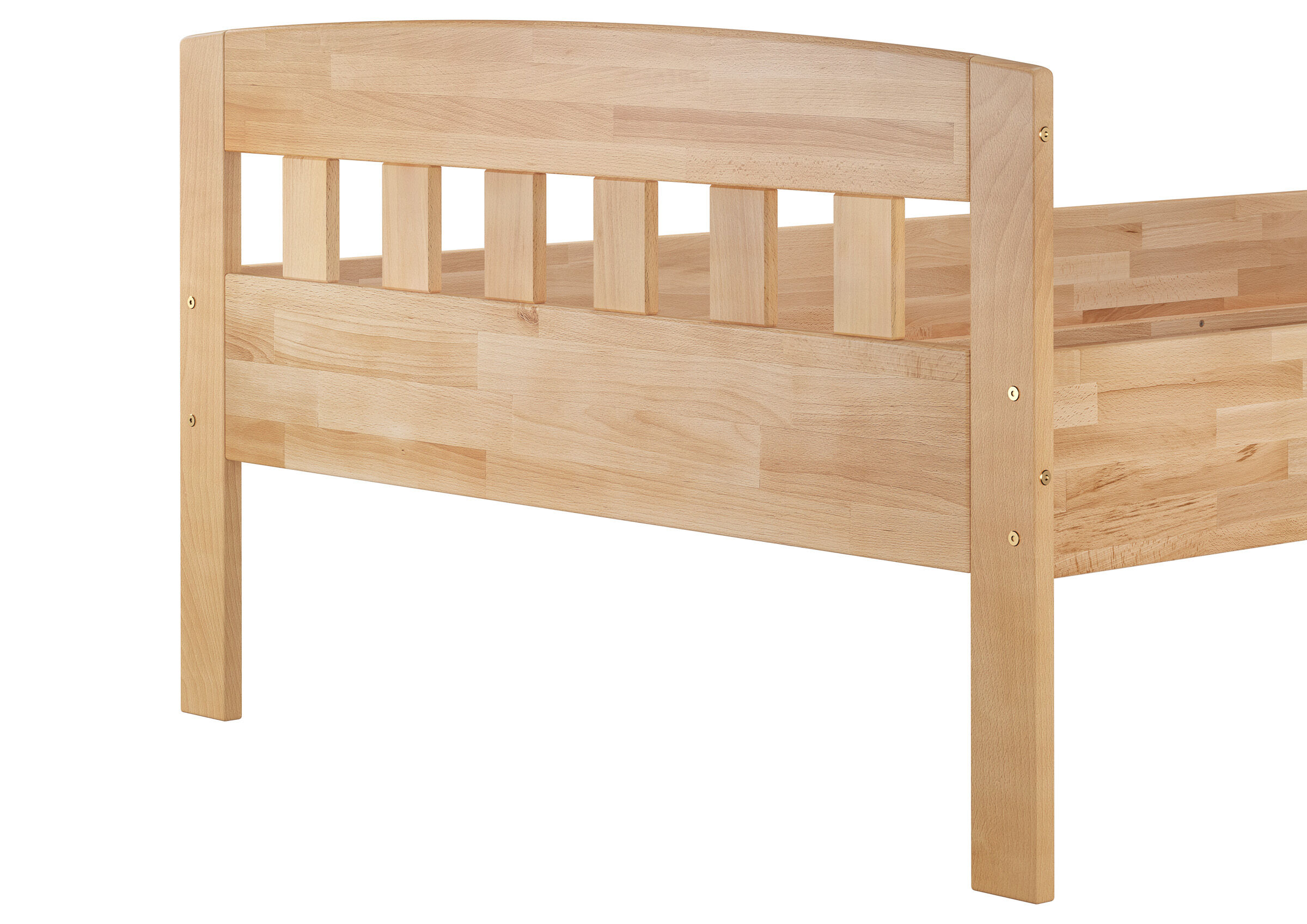Holzbett, Kinderbett, Kiefer, Naturholz, Holzbettrahmen, Holzbett Fußteil