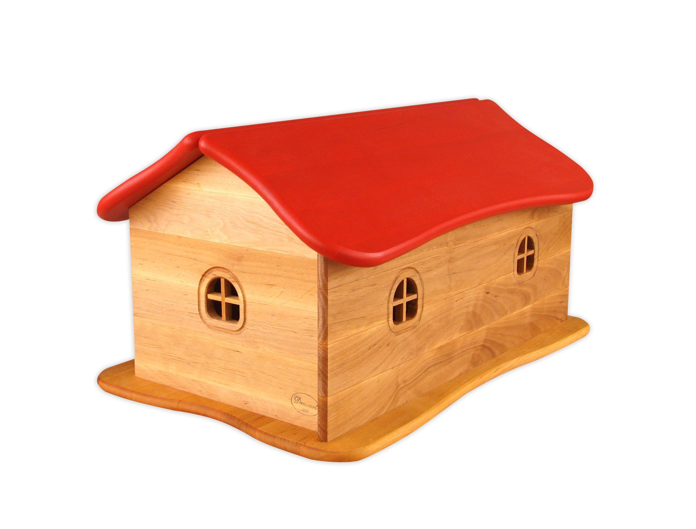 Holzhaus, Kästenhaus, Schachtelhaus, Sortierhaus, Holzspielzeug, Scheune aus Holz