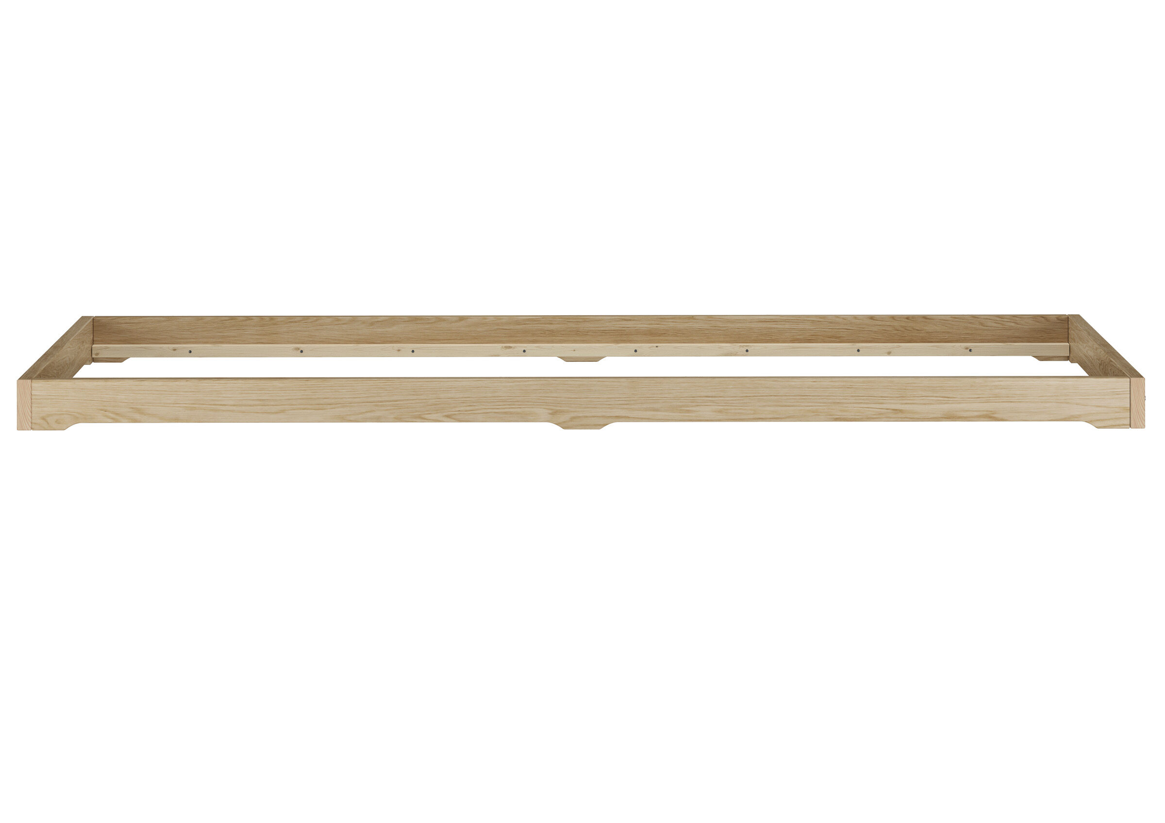 Gästebett Kinderbett niedriges, kleines Einzelbett Futon 80x180 Esche geölt V-60.47E-08-180