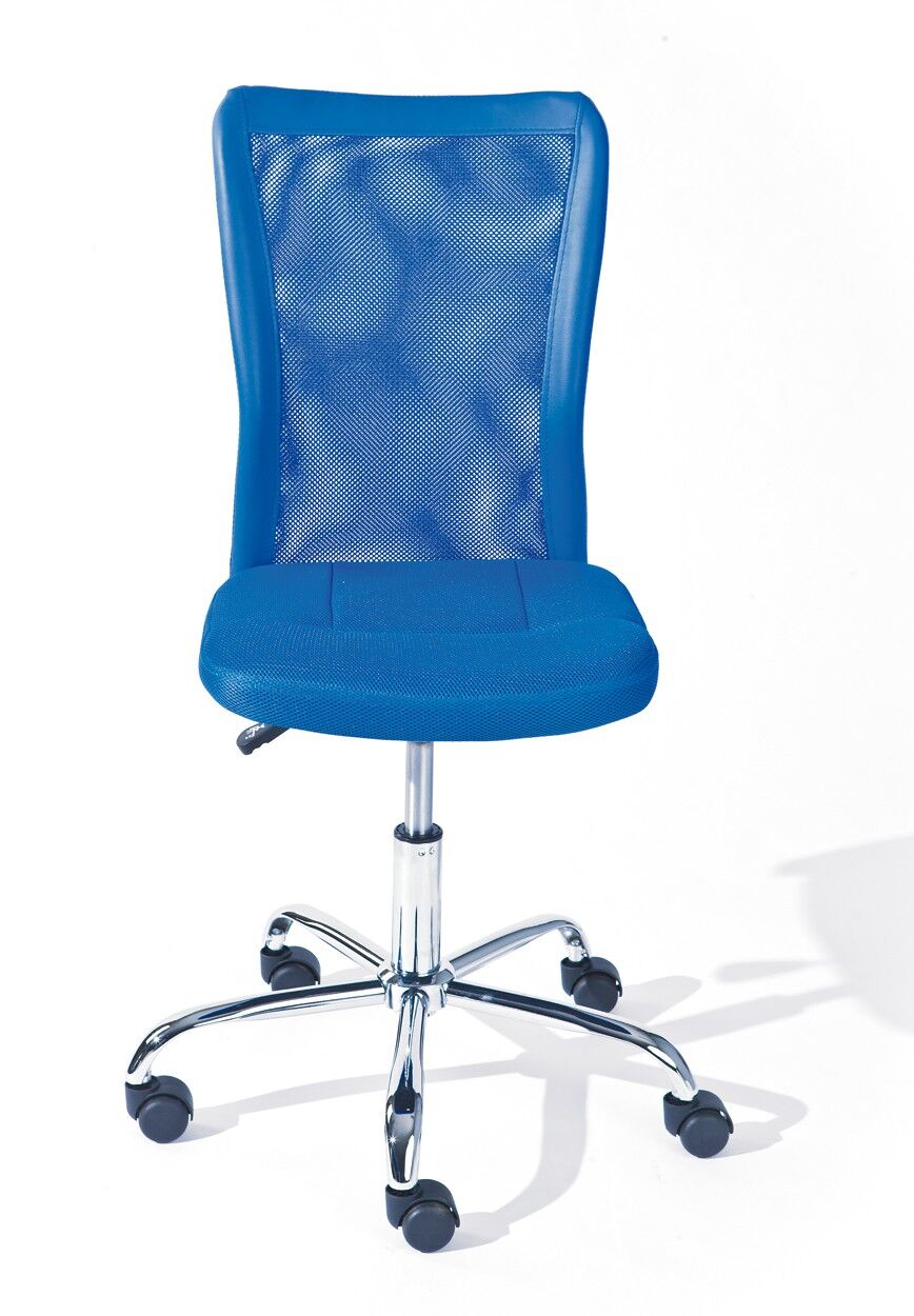 Bürostuhl, Mesh-Rücken, Arbeitsstuhl, Rolllstuhl, Schreibtischstuhl, Bürostuhl Royalblau Frontansicht