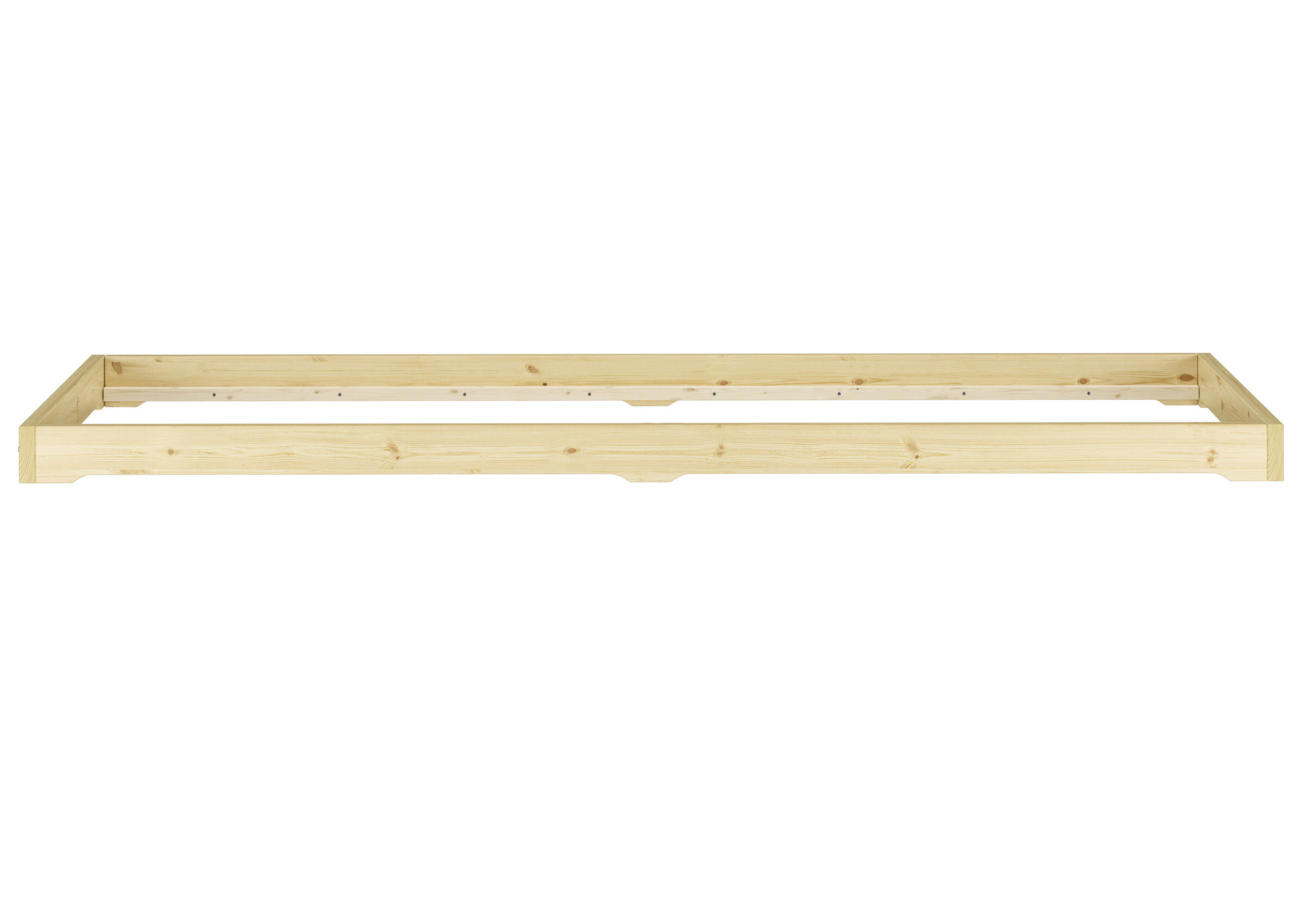 Holzbettrahmen, Bauholz, Holzlatten, Kiefernholz, Holzrahmen, Niedrigflurbett-80x200