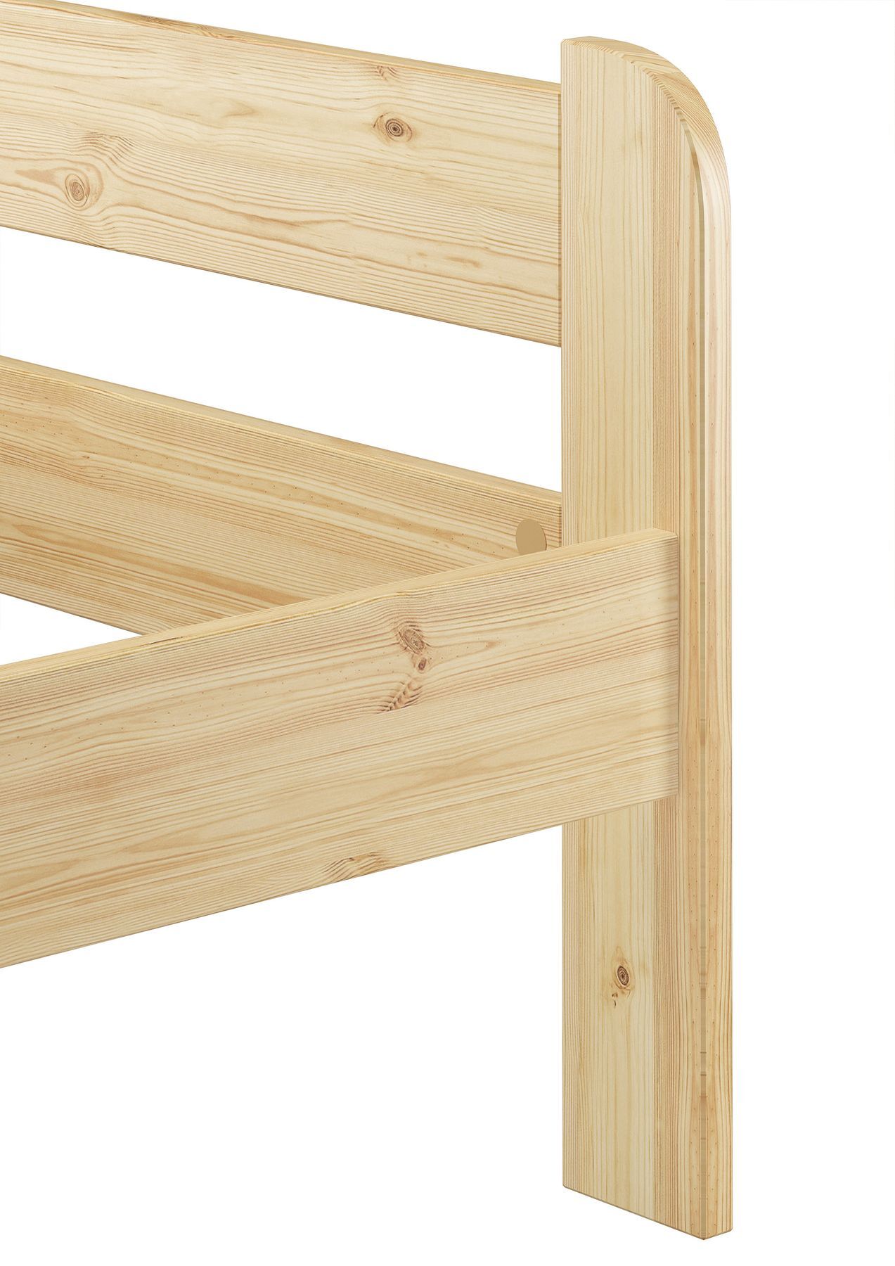 Holz Bett, Kiefernholz, Holzbett, Lattenrost?, Holzlamellen?, Bett Kiefer natur