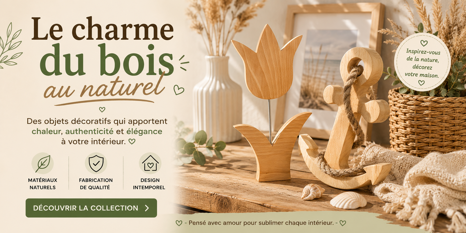 décoration, bois, accessoires, déco naturelle, jarre bois,