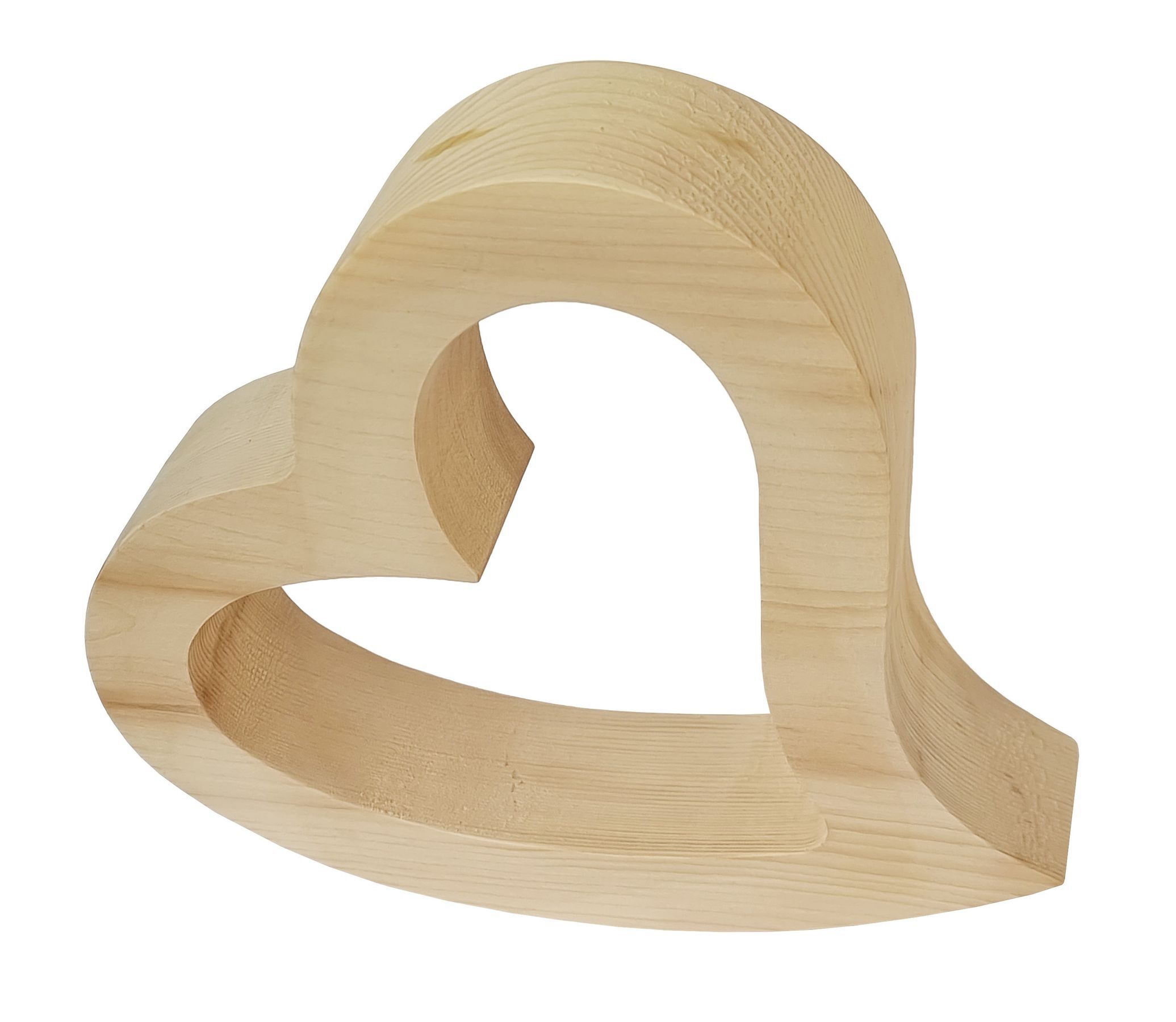 Holzdeko, Dekoherz, Holzskulptur, Naturholz, Herzform, Herz aus Zirbenholz