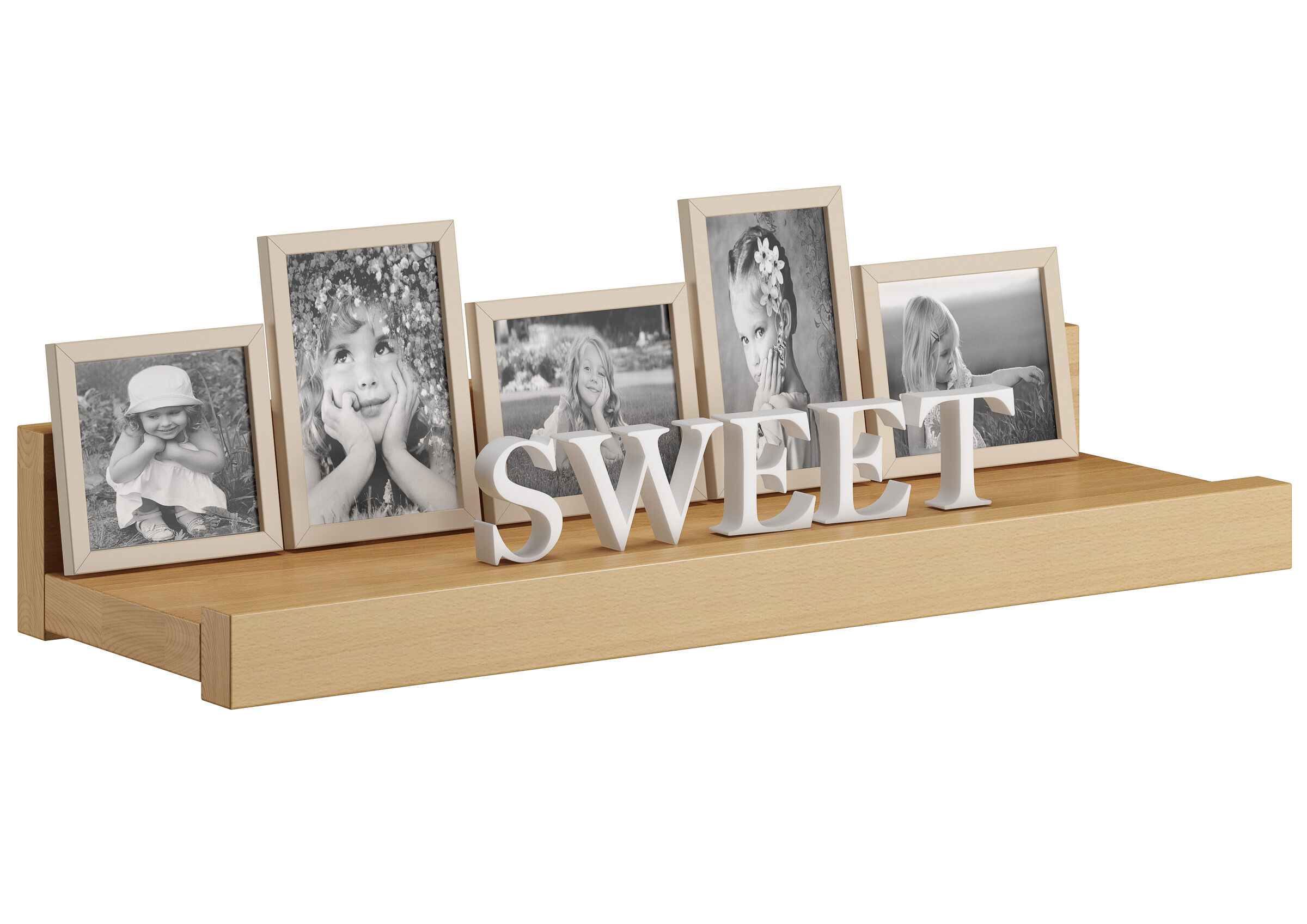 Fotorahmen, Fotoleiste, Holzplatte, Schwarz-Weiß, SwEET, Fotoleiste