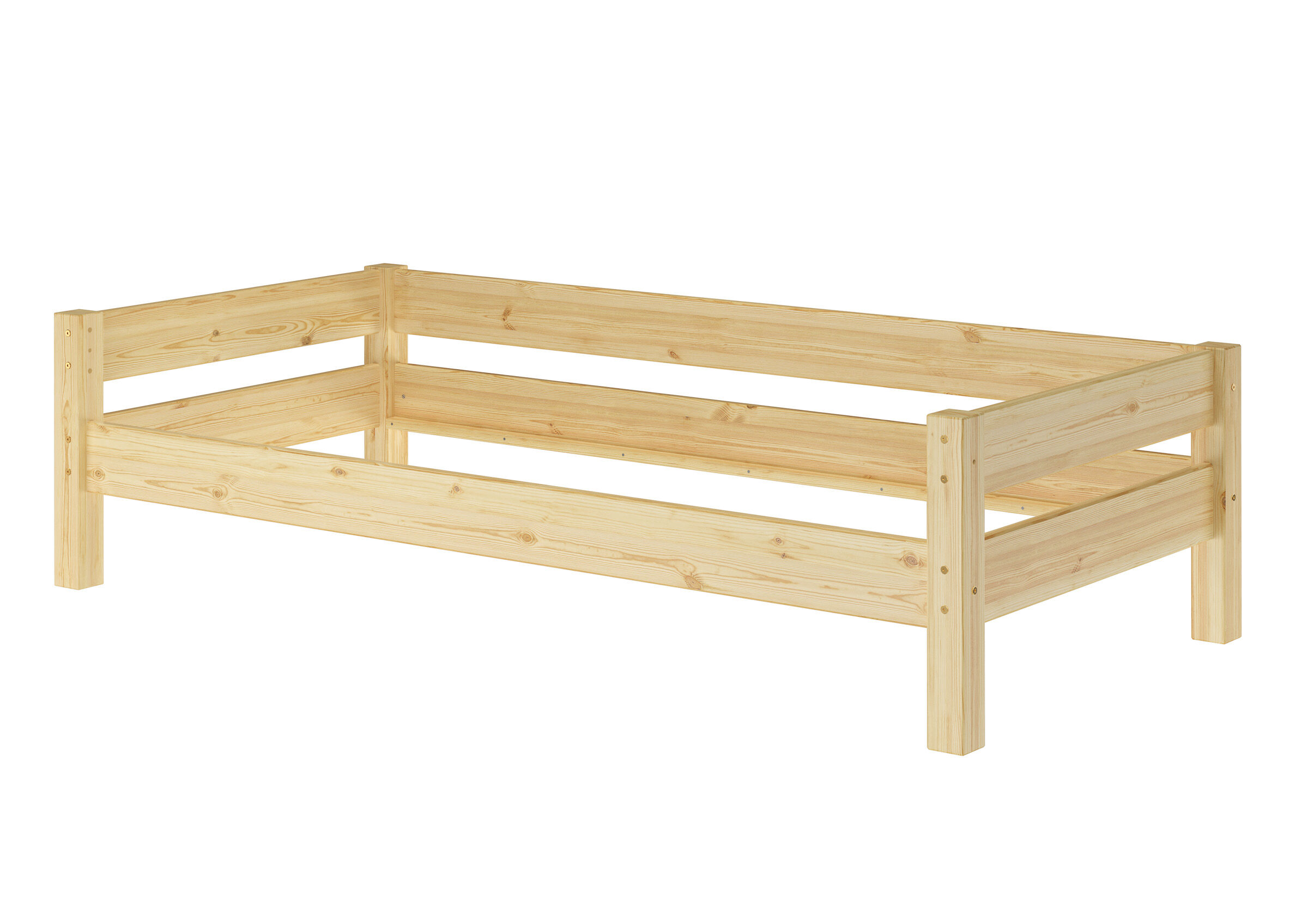 Holz-Lattenzaun, Holzrahmen, Gartenbett, Kiefernholz, naturbelassen, Kinderbett Kiefer natur ohne Zubehör