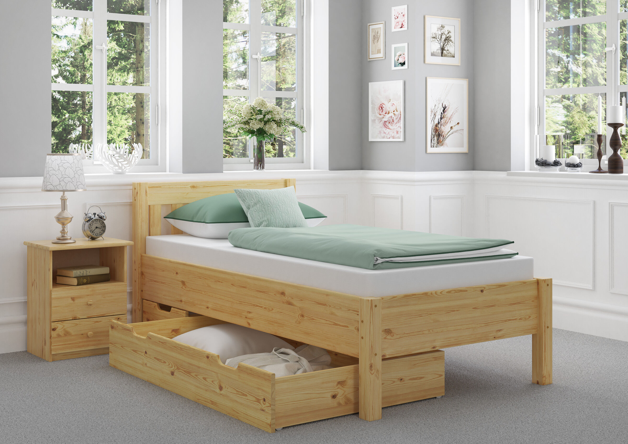 Drinnen, Innenarchitektur, Mobiliar, Bett,