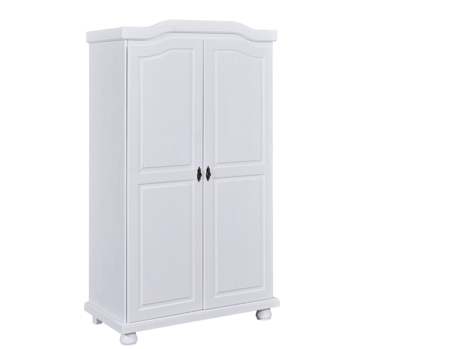 Kleiderschrank, weißer Schrank, Doppeltüriger Schrank, Holzschrank, Möbel, Weißer Schrank 2-türig