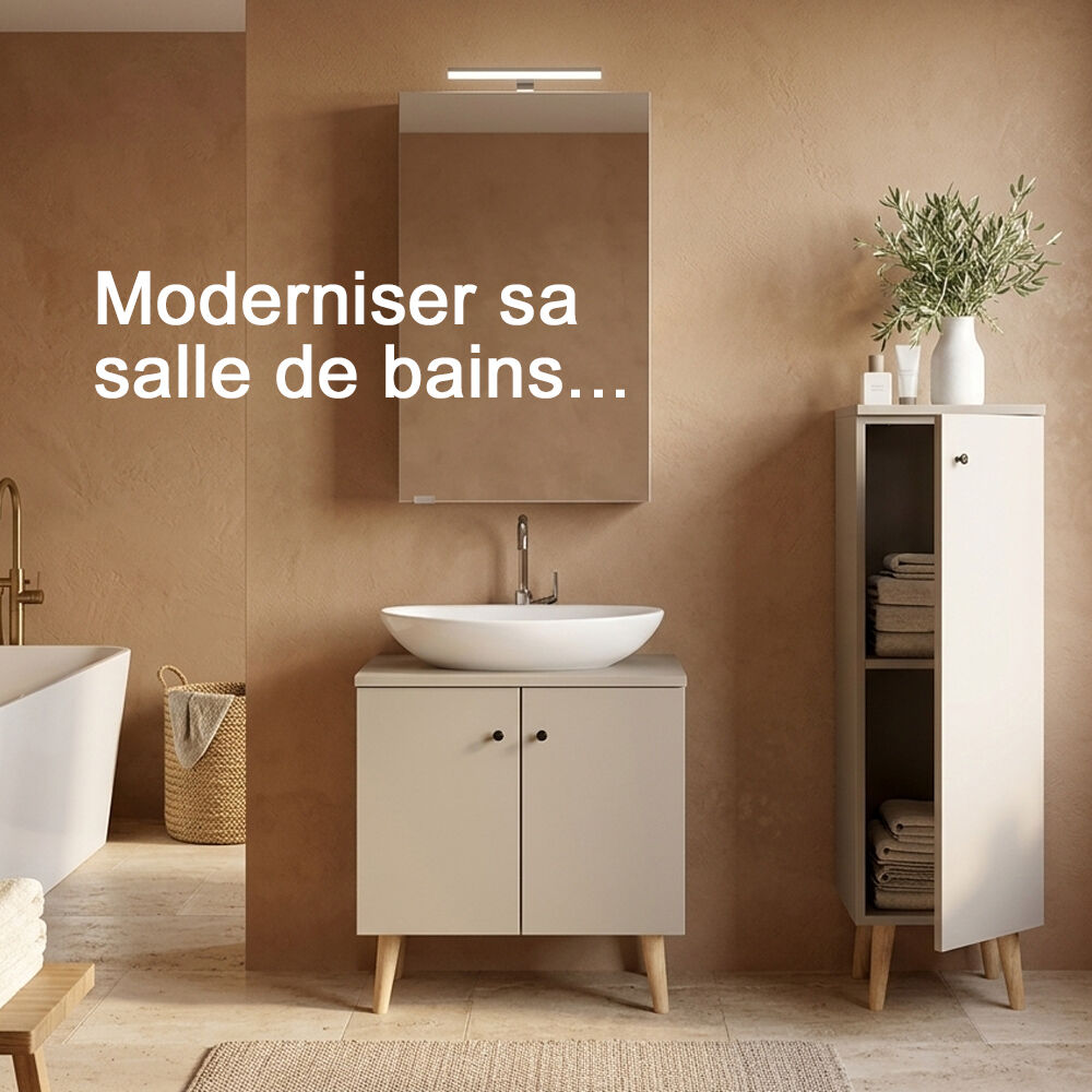 Badezimmer, Waschbecken-Unterschrank, Waschtisch, Spiegel, Badmöbel,