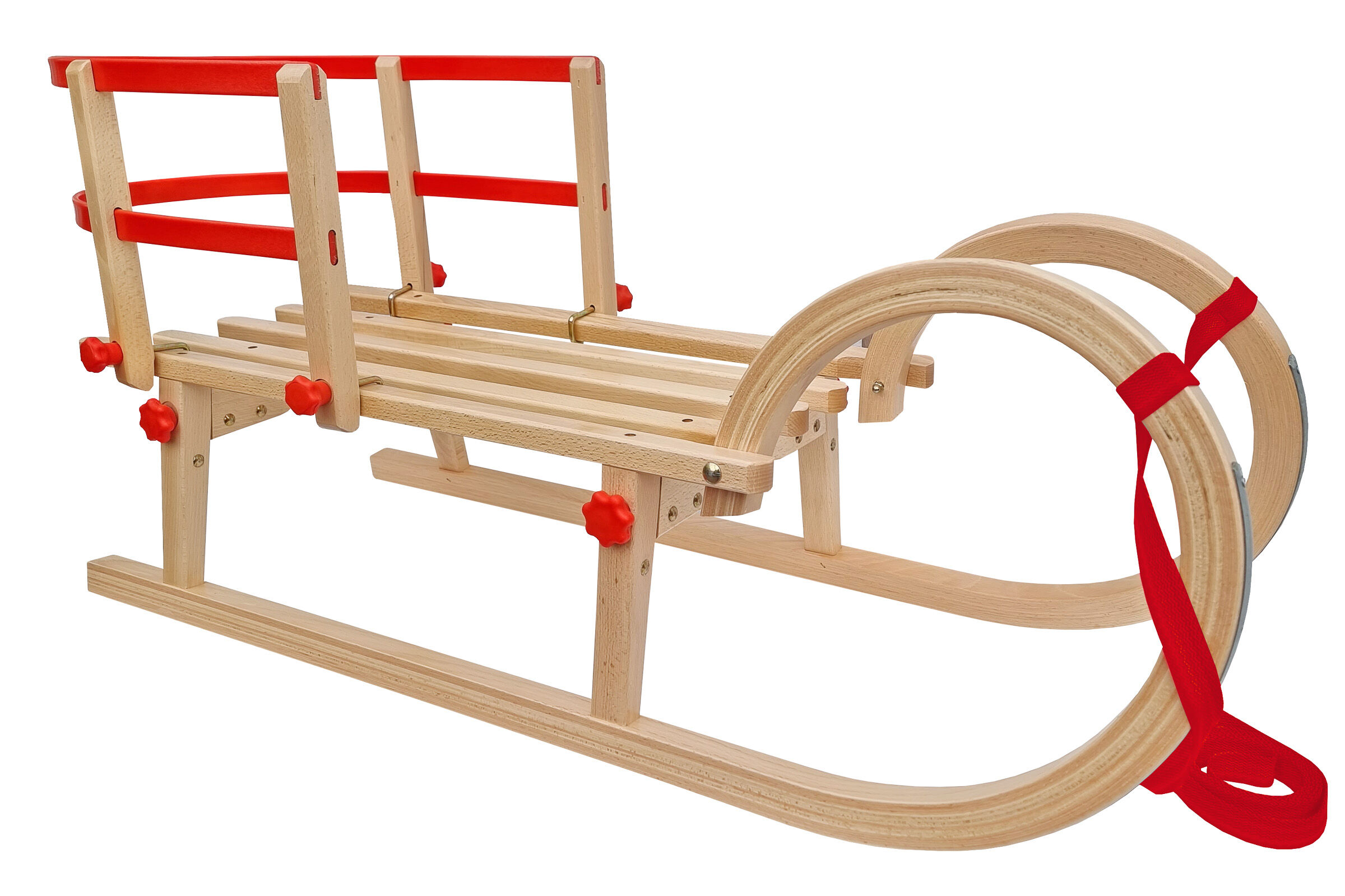 Schlitten - Holzschlitten Klassische, robuste Holzschlitten für die ganze Familie