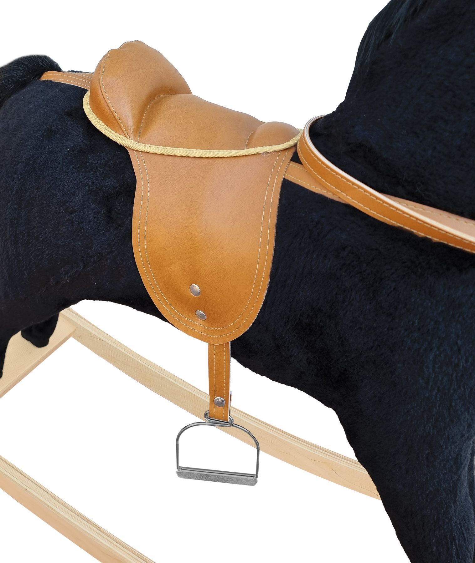 Sattel, Leder, Pferd, Sattelgurt, Steigbügel, Sattel Schaukelpferd
