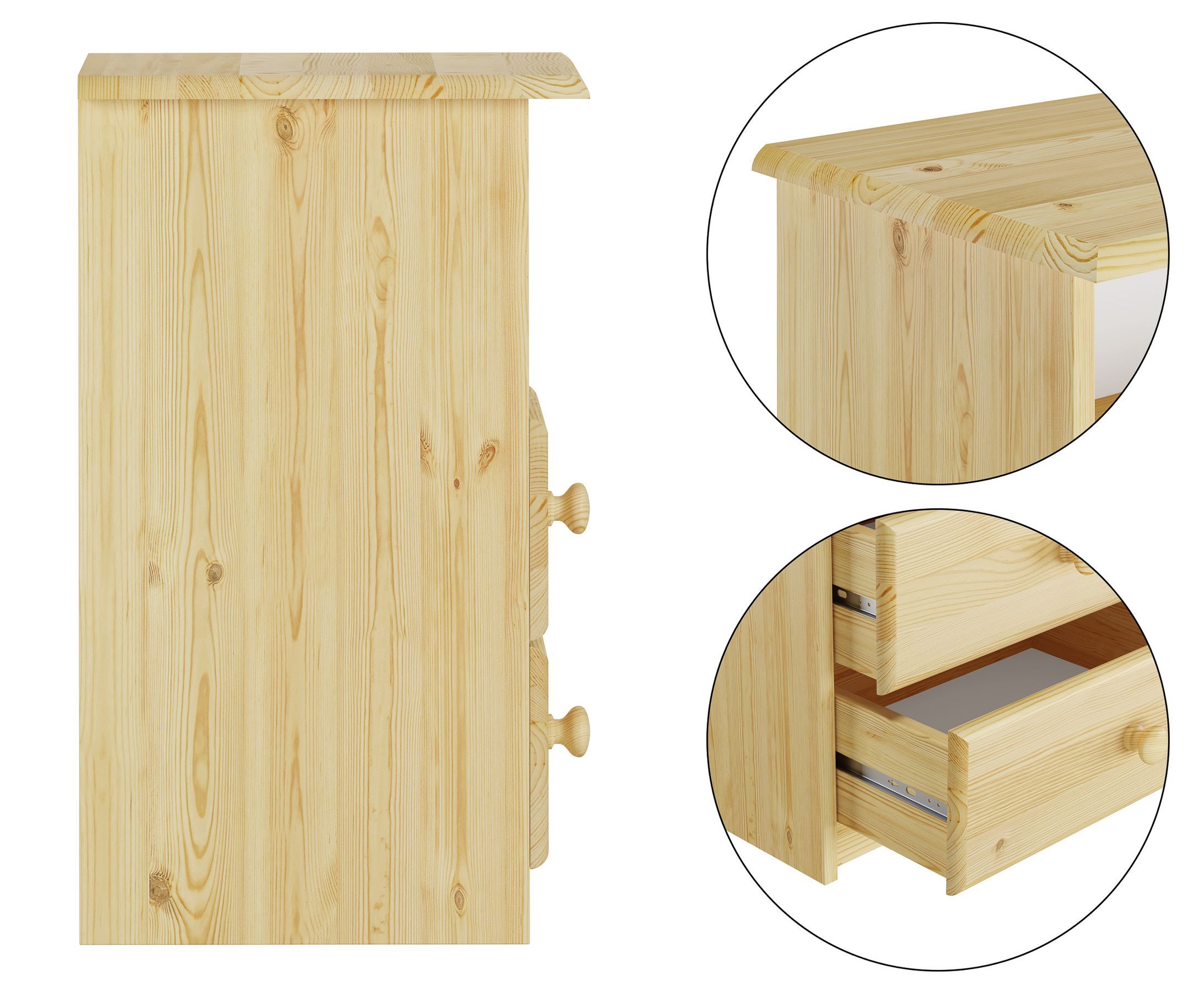 Schublade, Mobiliar, Kabinett, Schrank, Holz, Details Nachttisch für höhere Betten