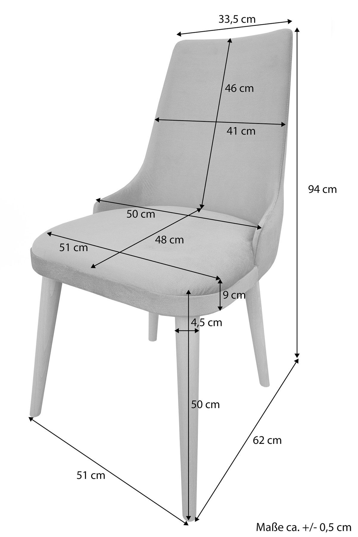 Stuhl, Sessel, Stuhlbein, Kissenbezug, Maße,