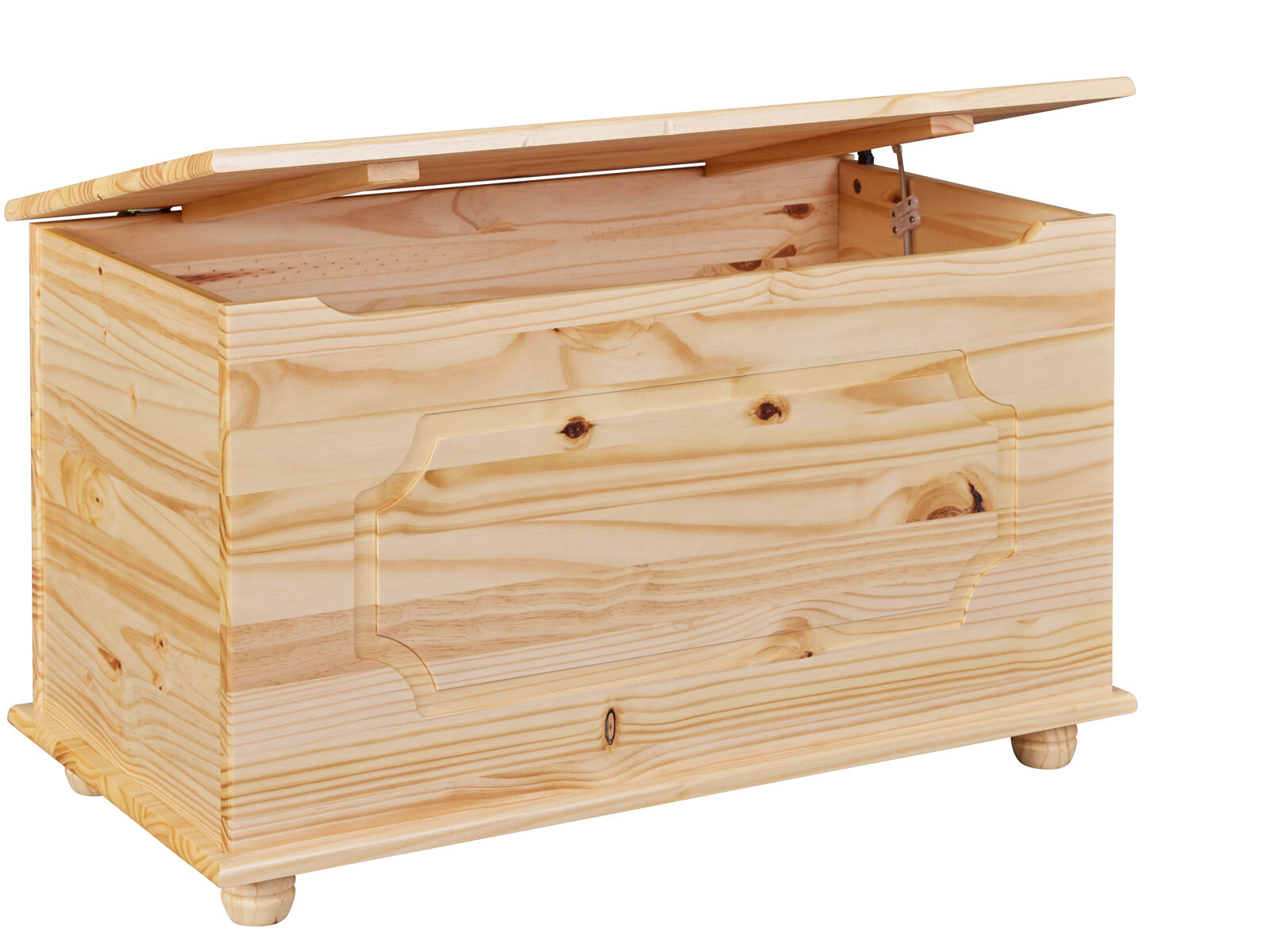 Holzkiste, Holztruhe, Kiste offen, Schublade, Naturholz, Sitzbanktruhe kiefer massiv