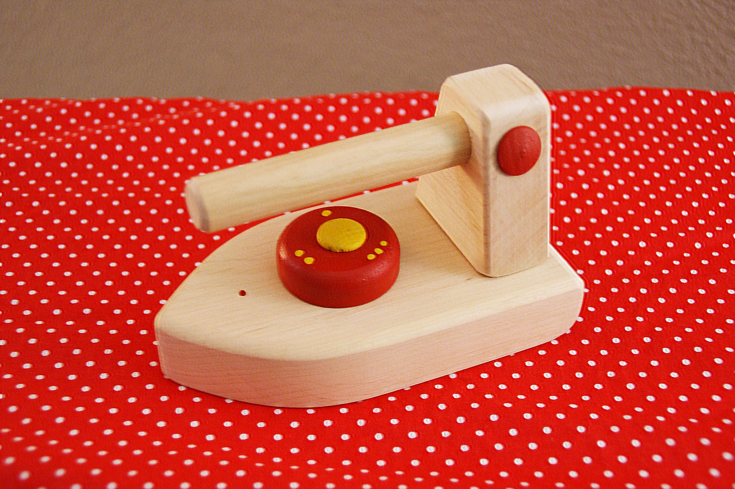 Holzspielzeug, Hammer, Drehknopf, Holzhammer, Rundgriff, Spielzeug Bügeleisen