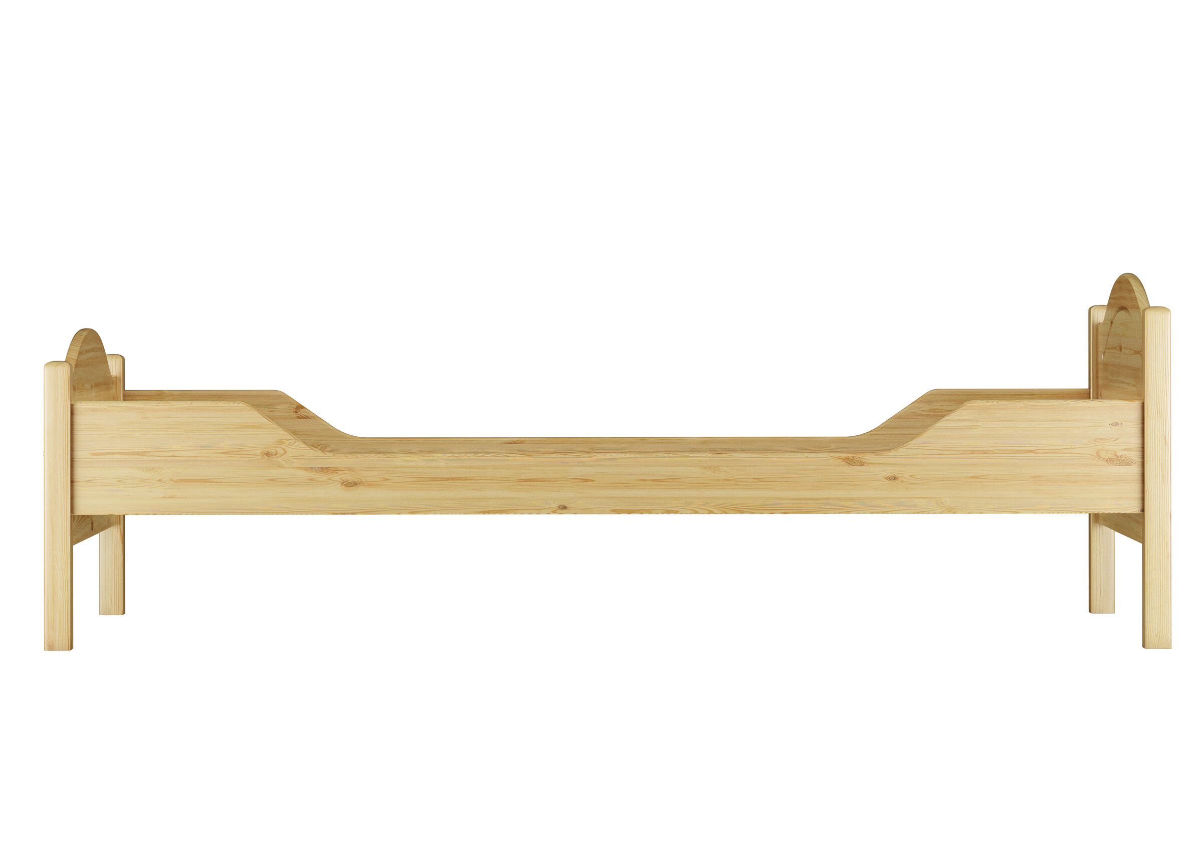 Holzbett, Kinderbett, Einzelbett, Naturholz, Bettrahmen, Bett Kiefer natur