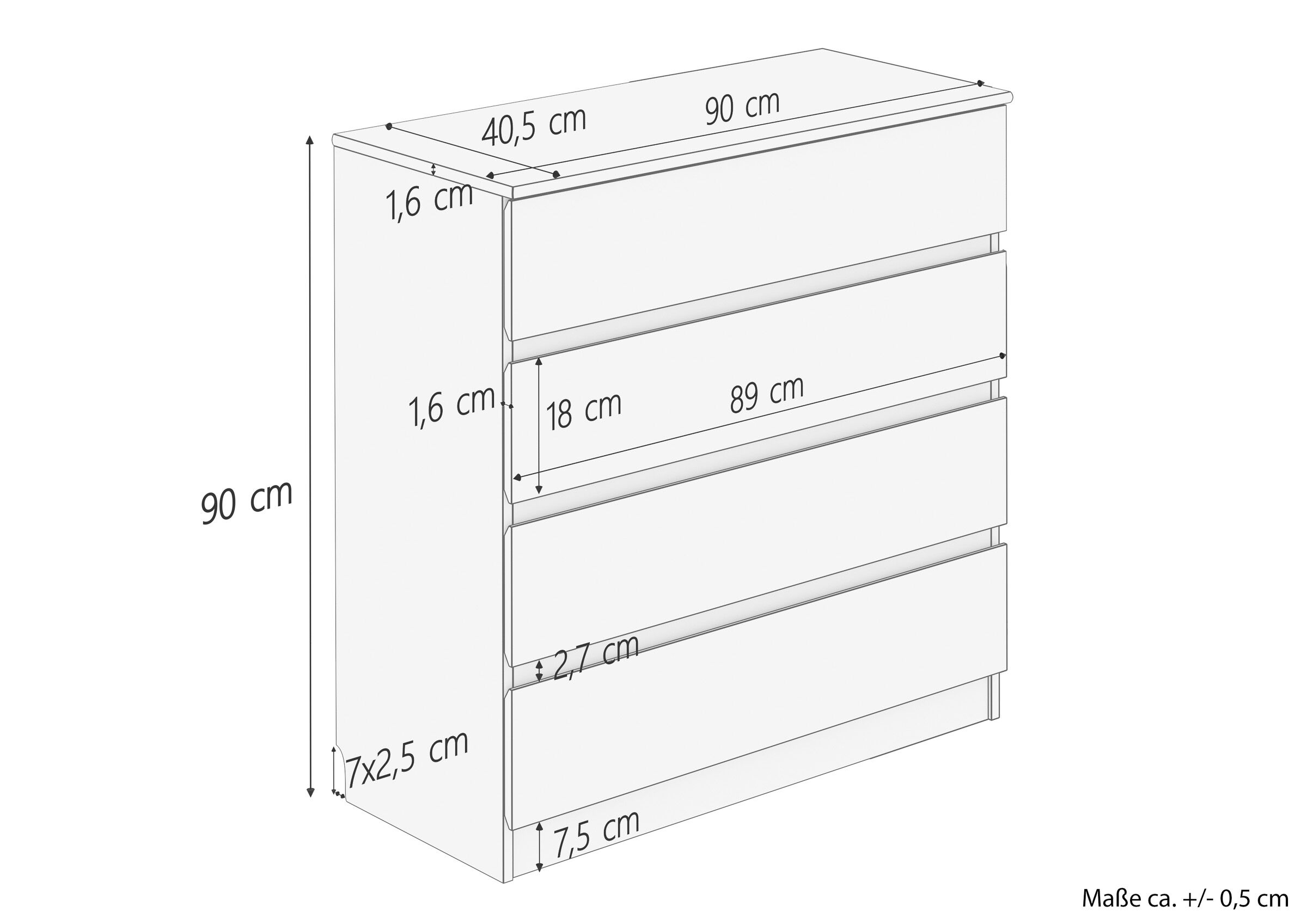 Kasten, Schubladenkommode, Holzkommode, Maße 90x90, grau/hell, Schubladenkommode Kubus