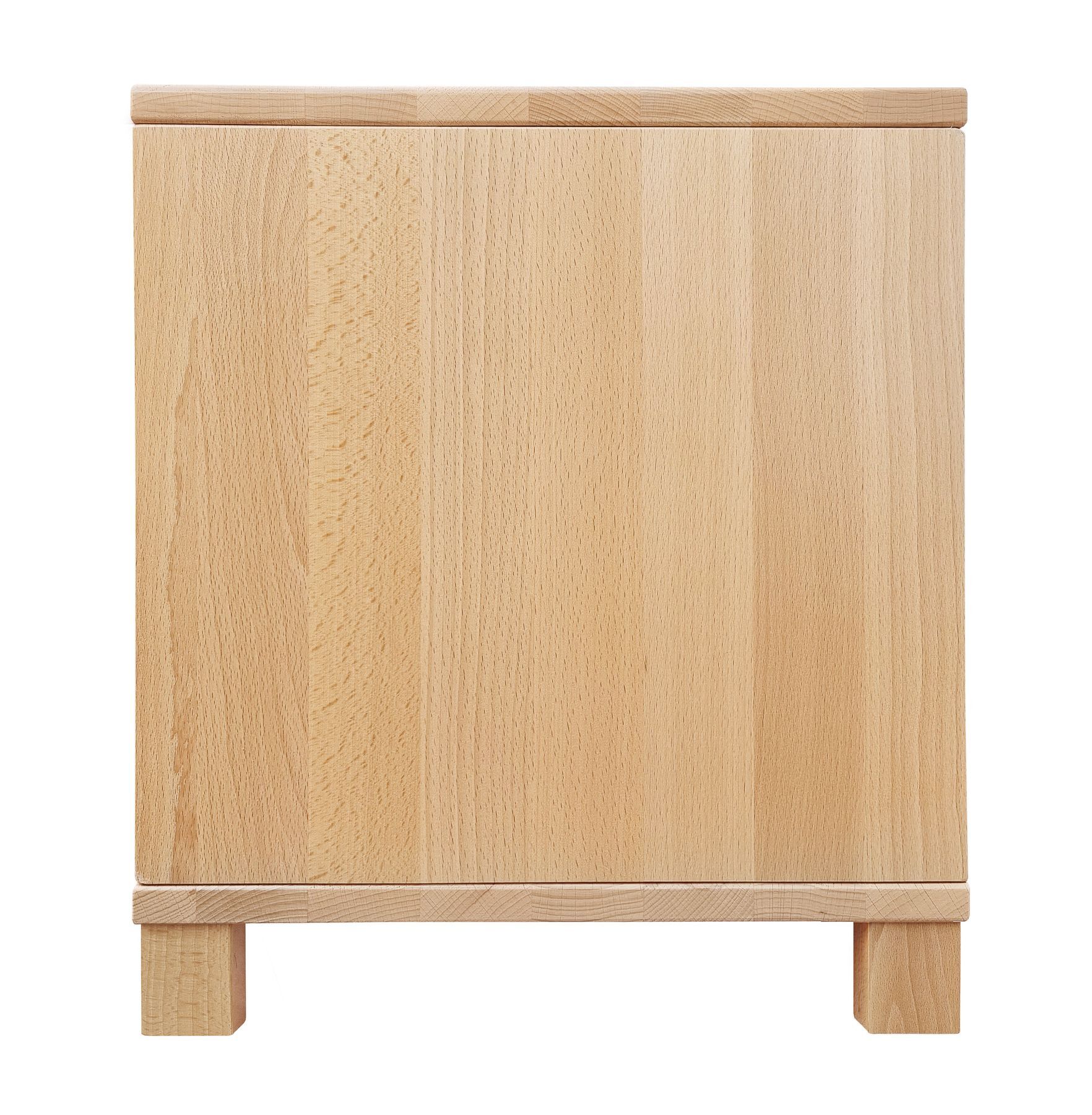 Holz, Nachttisch, Nachtisch, Nachtkonsole, Holznachttisch, Seitenansicht Buche Nachttisch