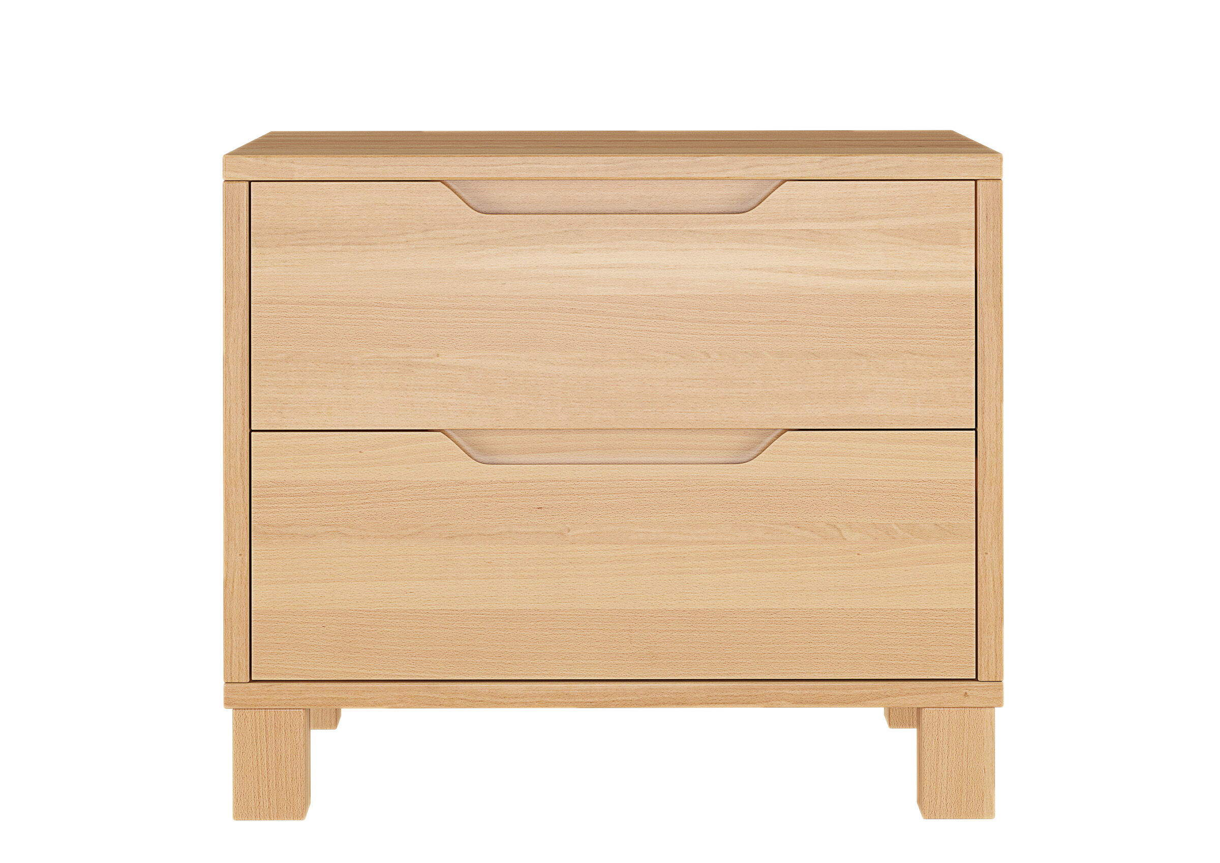 Nachttisch, Nachtkonsole, Holz, Schubladen, Naturholz, Nachttisch Buche