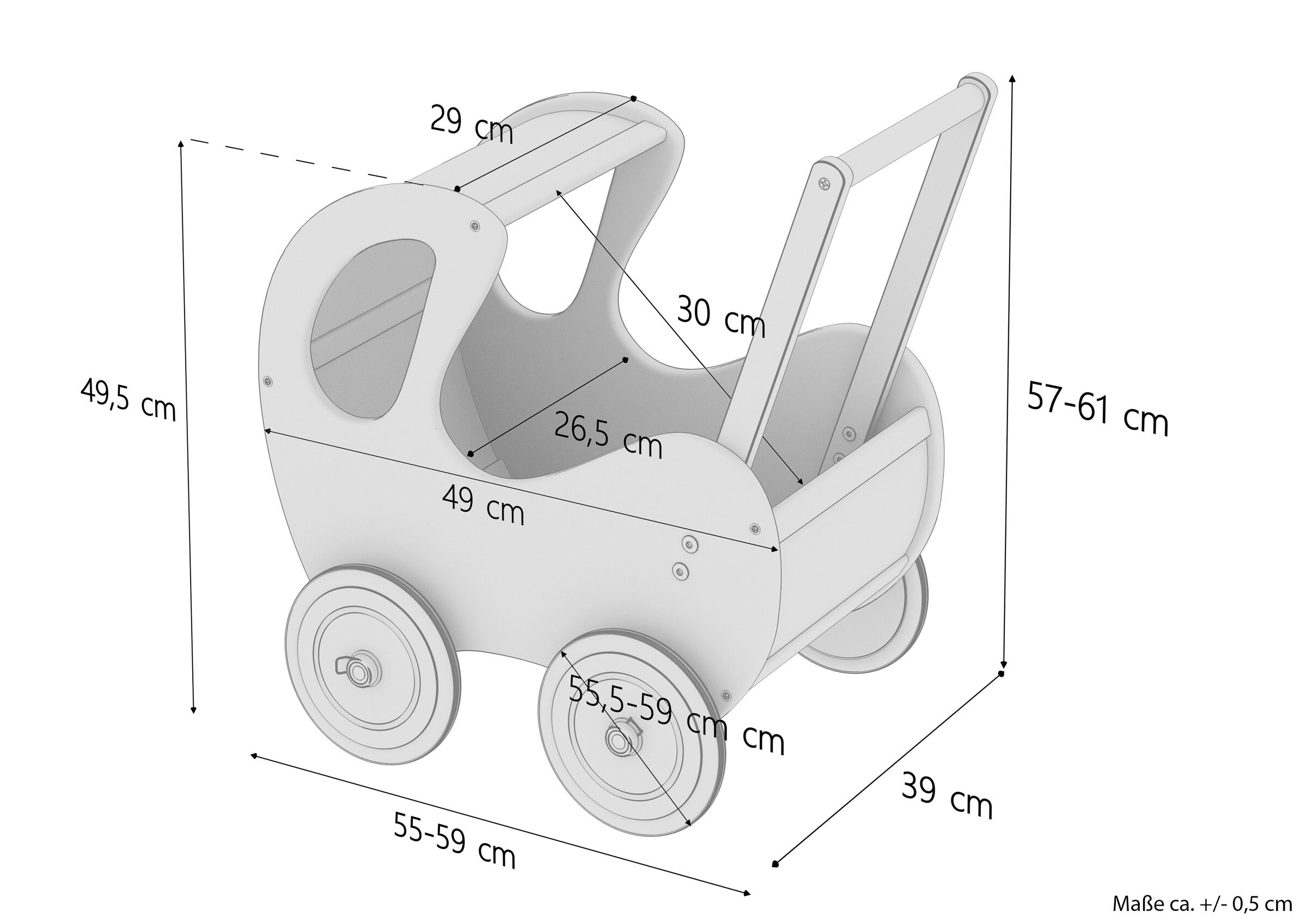 Kinderwagen, Holzwagen, Wagen, Kleinkind, Holz, Maßskizze