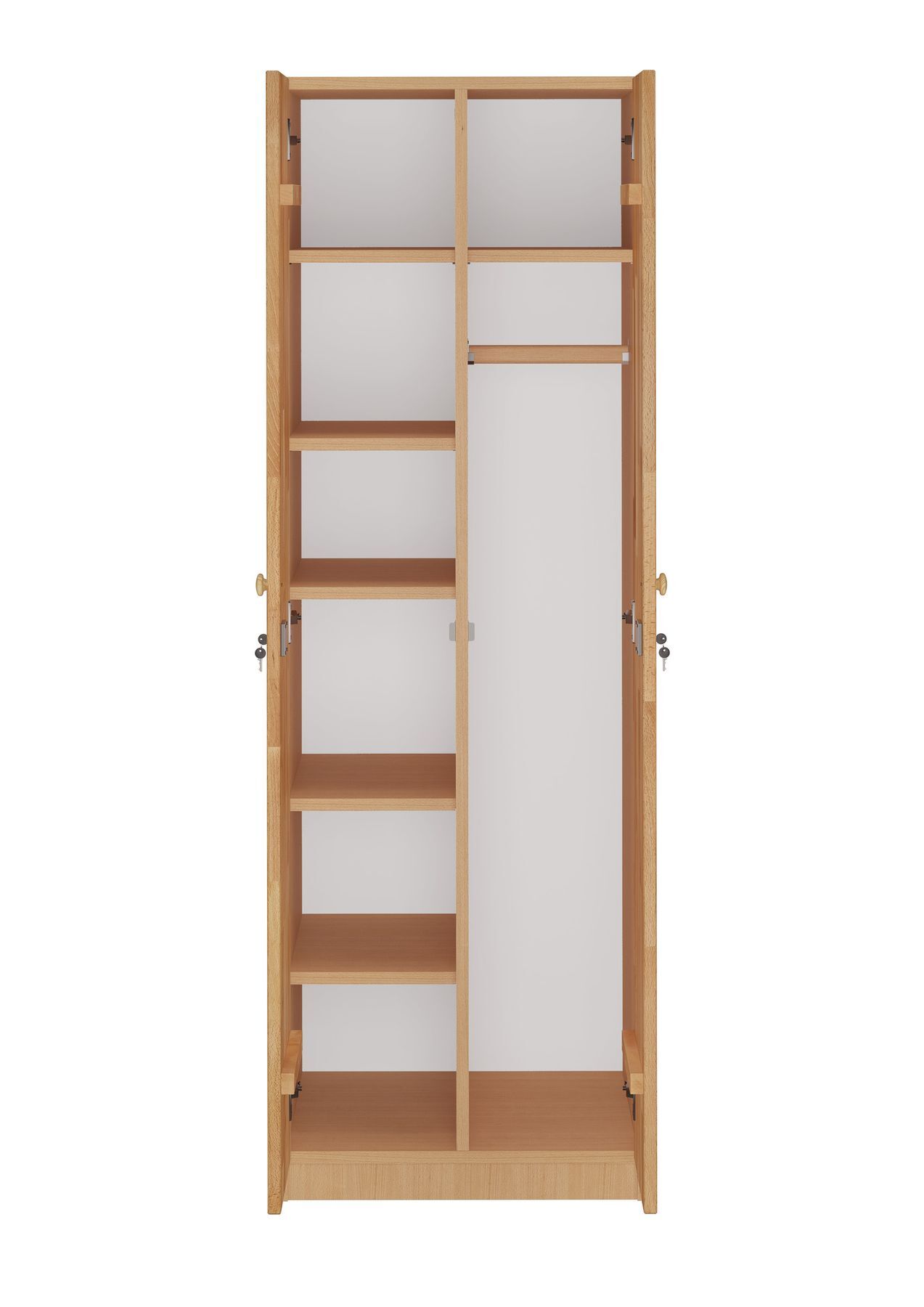 Wandschrank, Regal, Holz, Schranktür, Aufbewahrungsschranksystem, Innenleben Schrank rechtsmontiert