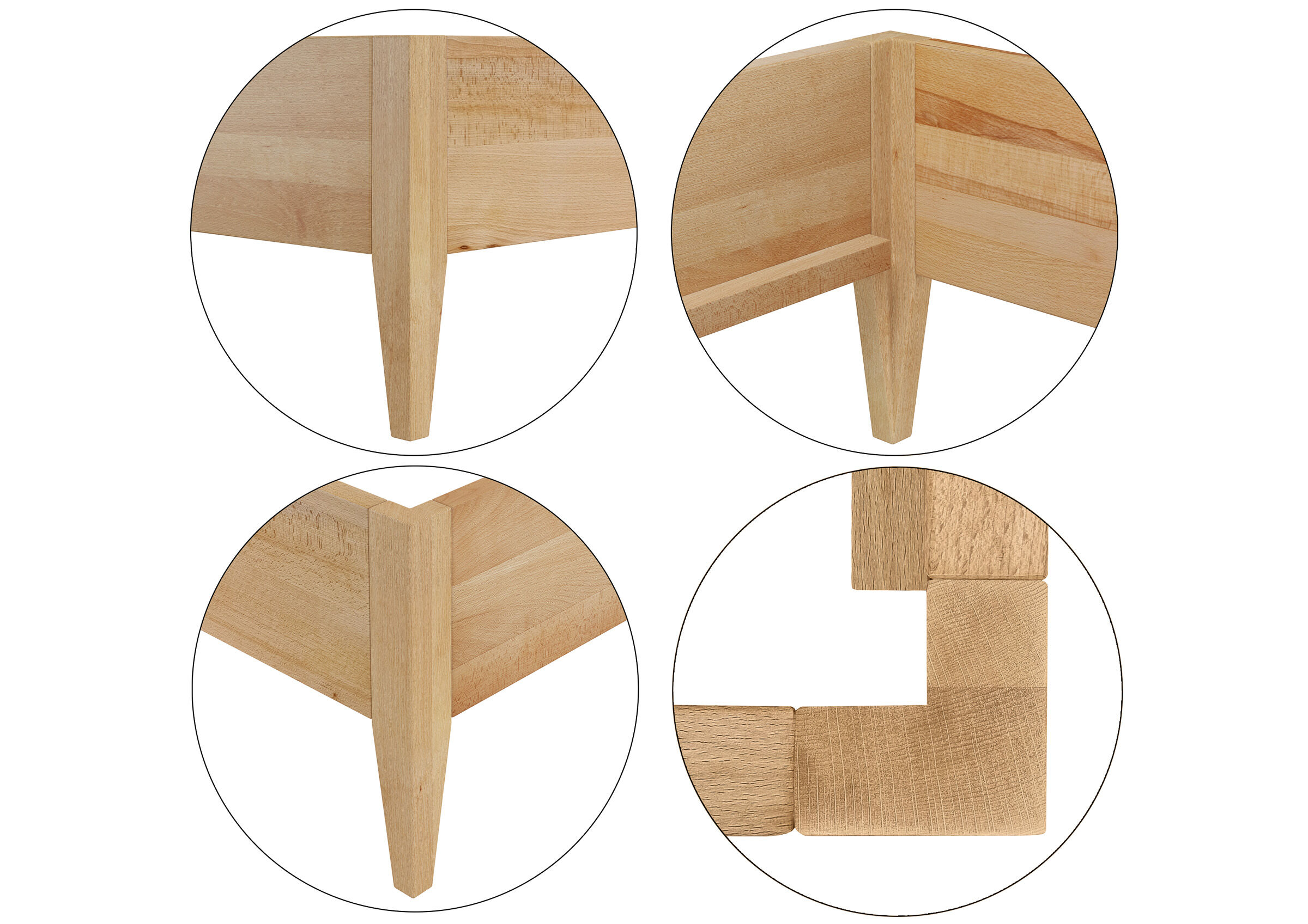 holz, tisch, beine, möbel-details, eckverbindung, Steckbares Bettsystem