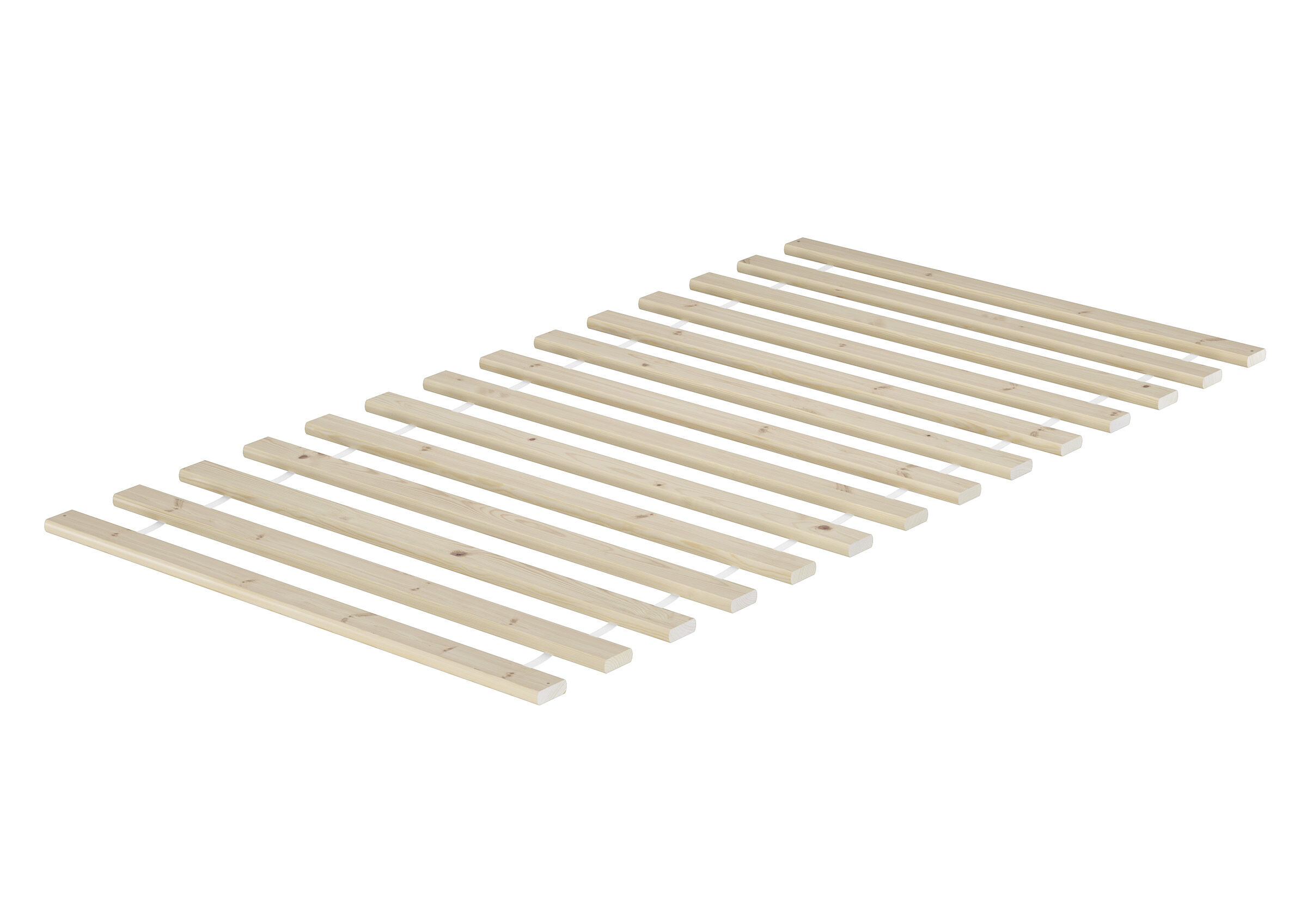 Holzlatten, Lattenrost, Holz, Naturholz, Bauholz, Standard Rollrost im Komfort Größe 100x200 cm mit 14 Leisten