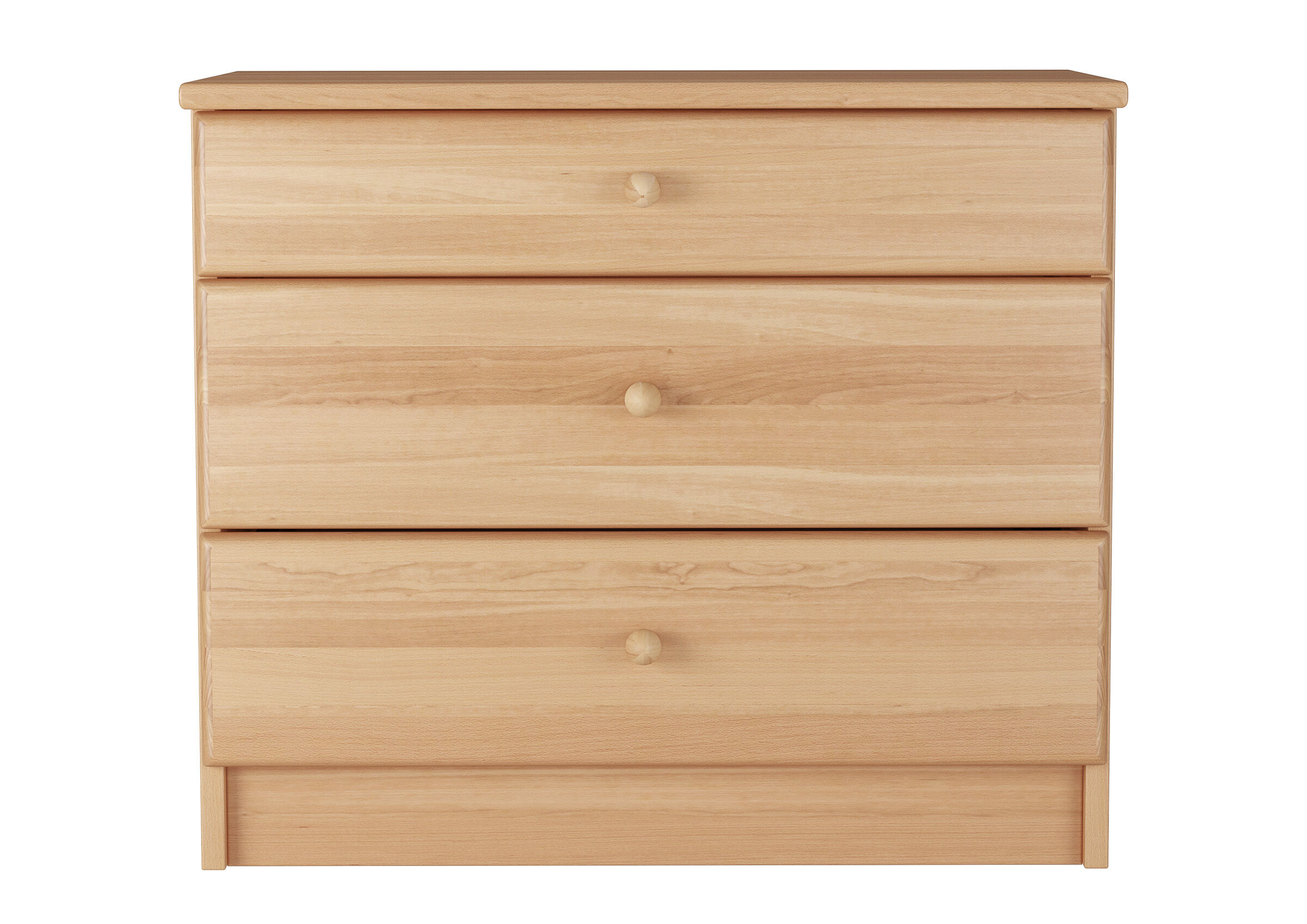 Kommode, Holz, Eiche, 4-Schubladen, Massivholz, erhöhter Nachttisch für Seniorenbetten Buche