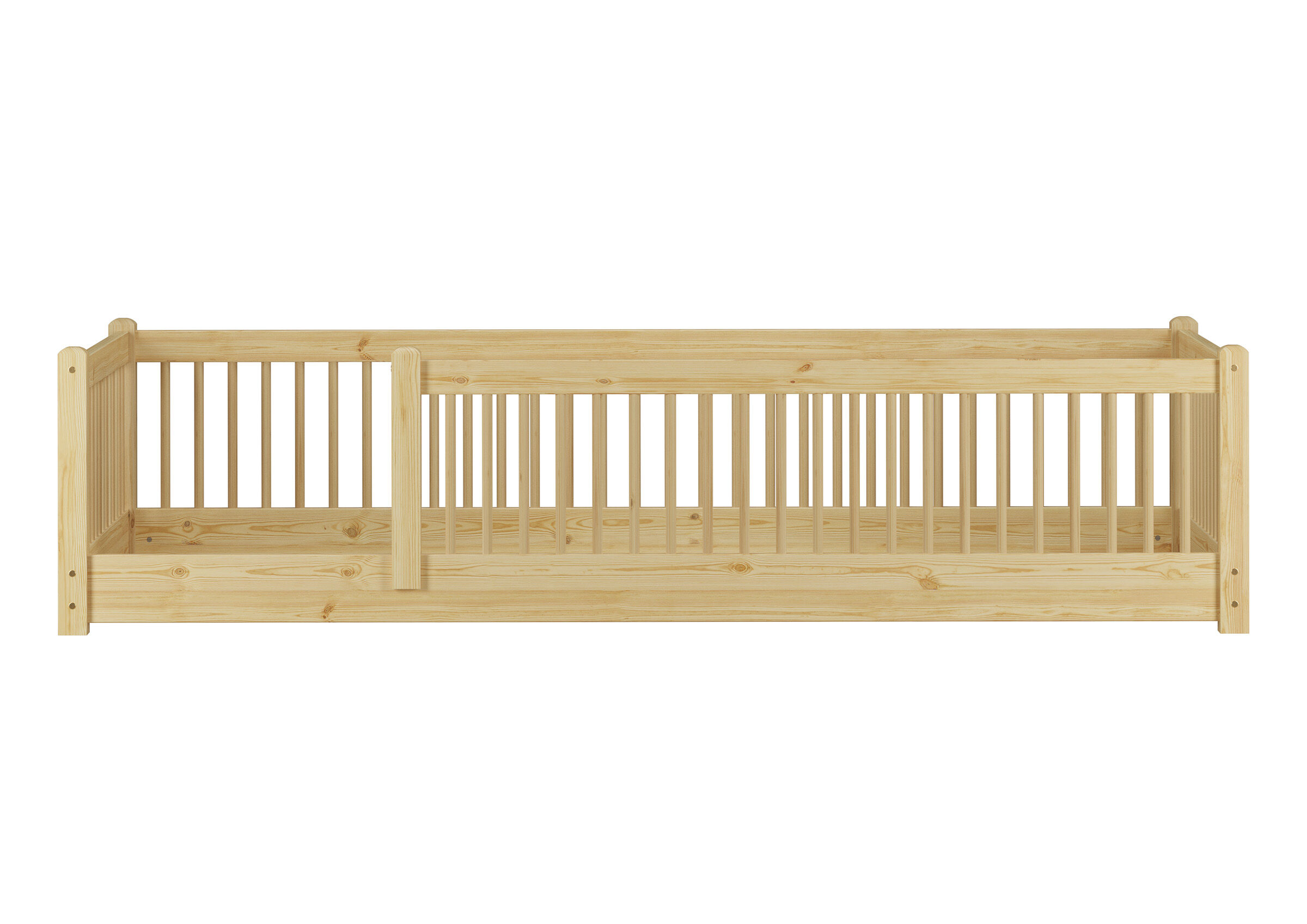 Kinderbett, Holz, Babybett, Gitterbett, Langbett, Detailbild Kinderbett