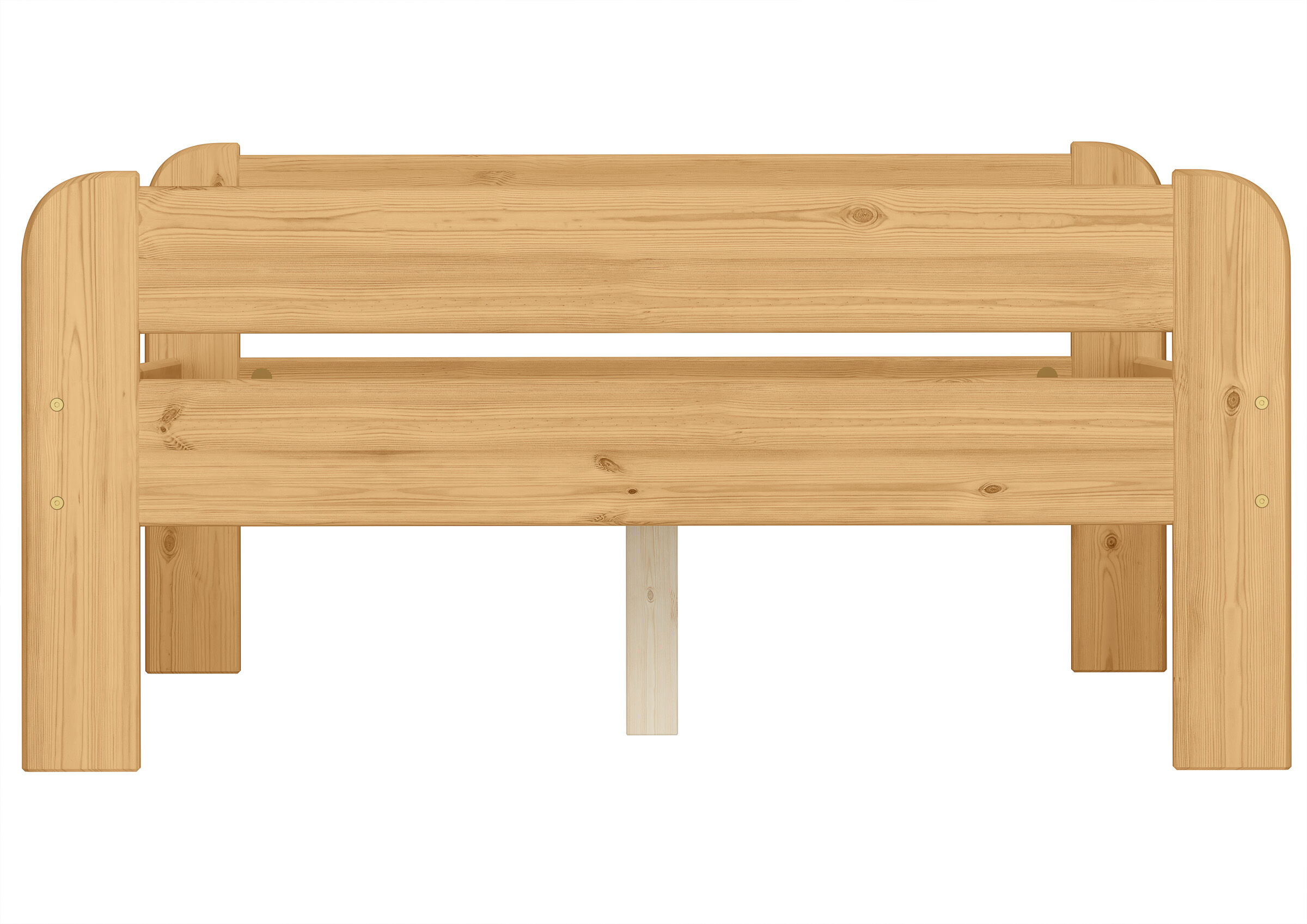 Holz Bett, Etagenbett, Kiefernholz, Naturholz, Kinderbett, Vollholzbett 120x200 in Eichenton