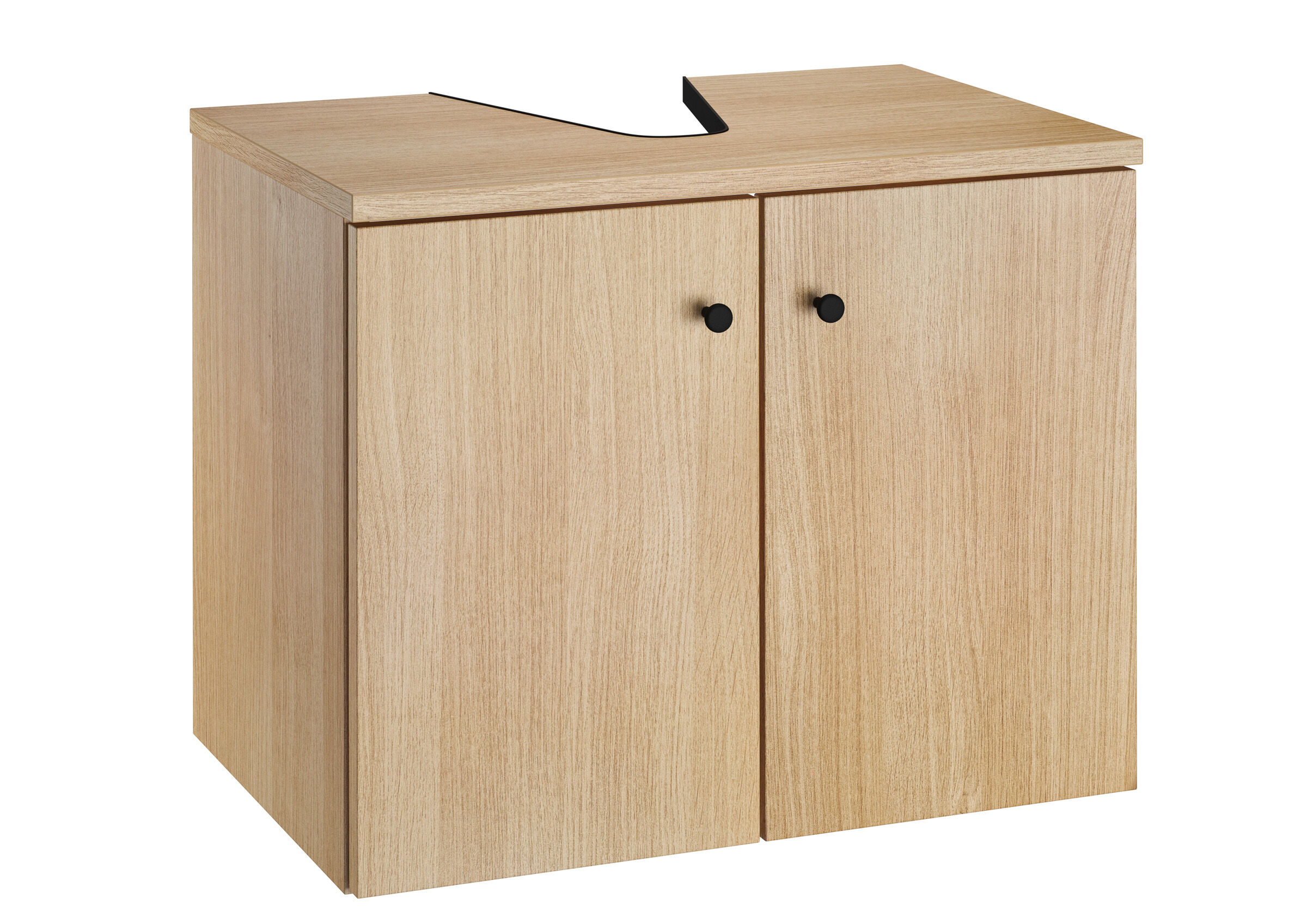 Küchenschrank, Schrank, Holzoptik, Zweiflügeltür, Kleiderschrank, Wandmontierter Waschbecken-Unterbau