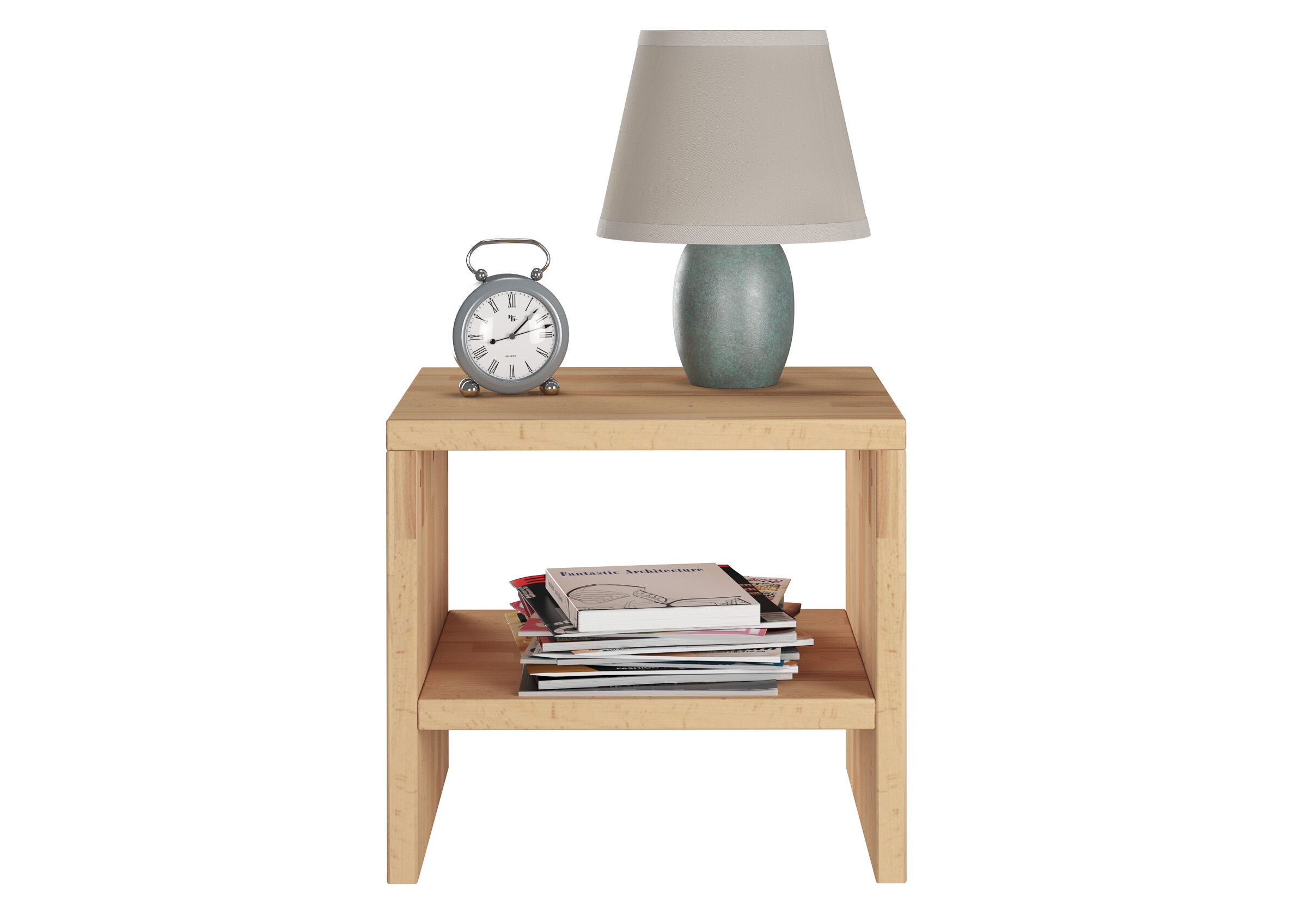 Nachtisch, Tischplatte, Beistelltisch, Holz, Schubladenlos, Buche Nachttisch