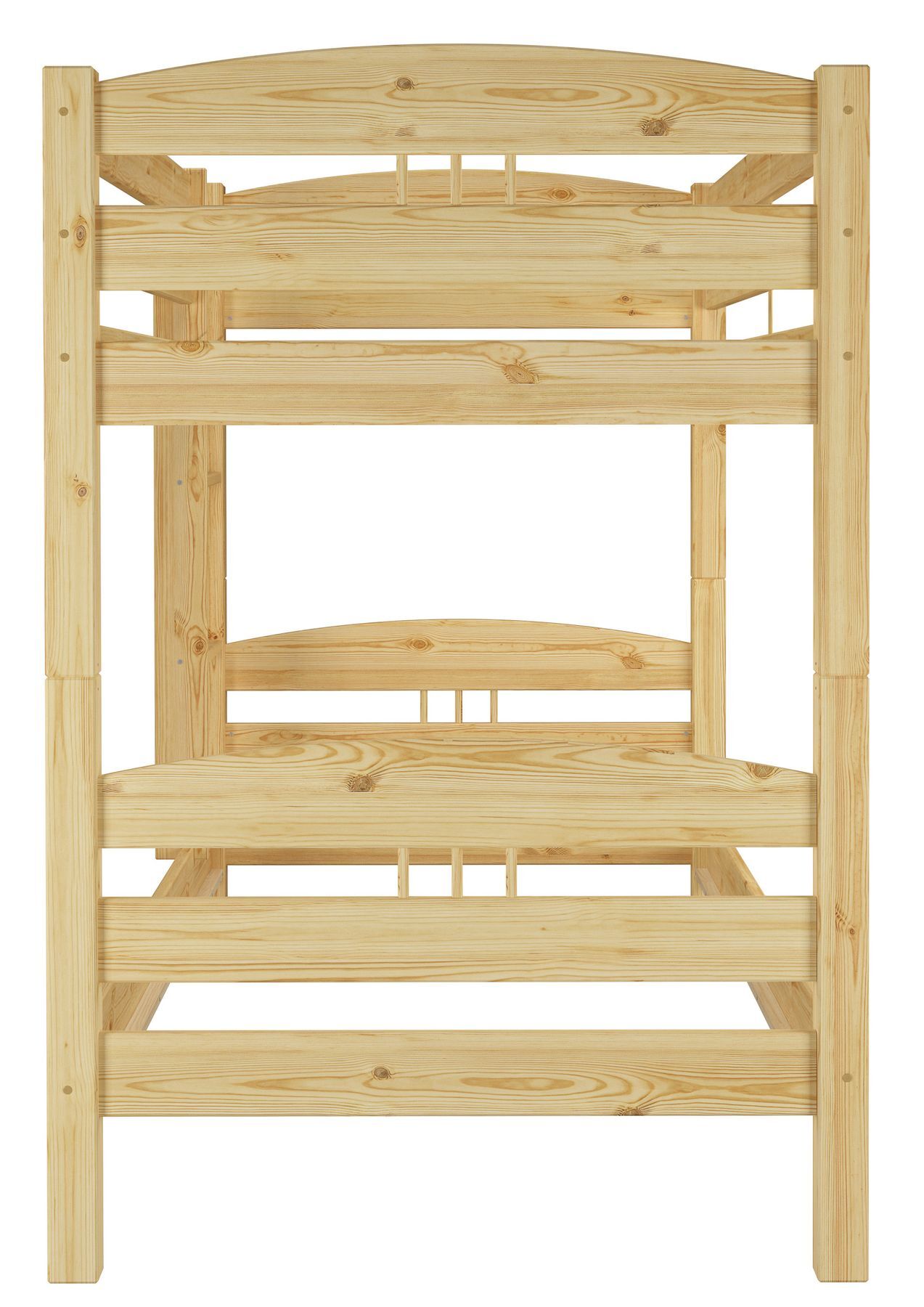 Holzbettgestell, Naturholz, Holzbett, Bettgestell, Holzrahmen, Kinder Stockbett Kiefer