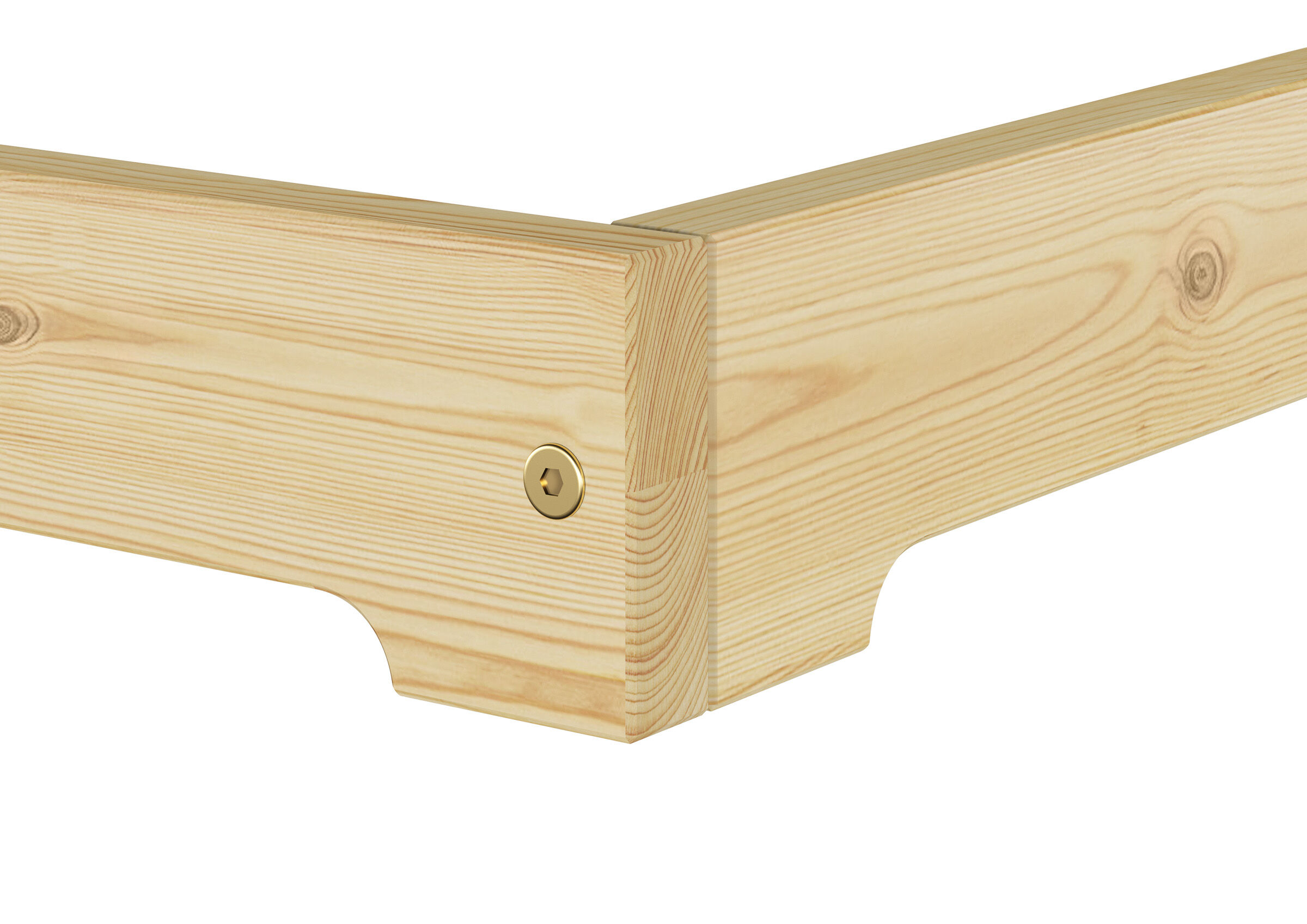 Holz, Holzlatten, Holzbalken, Holzregal, Holzschmuck, Stabile Verbindung des Futonbettes 180x200