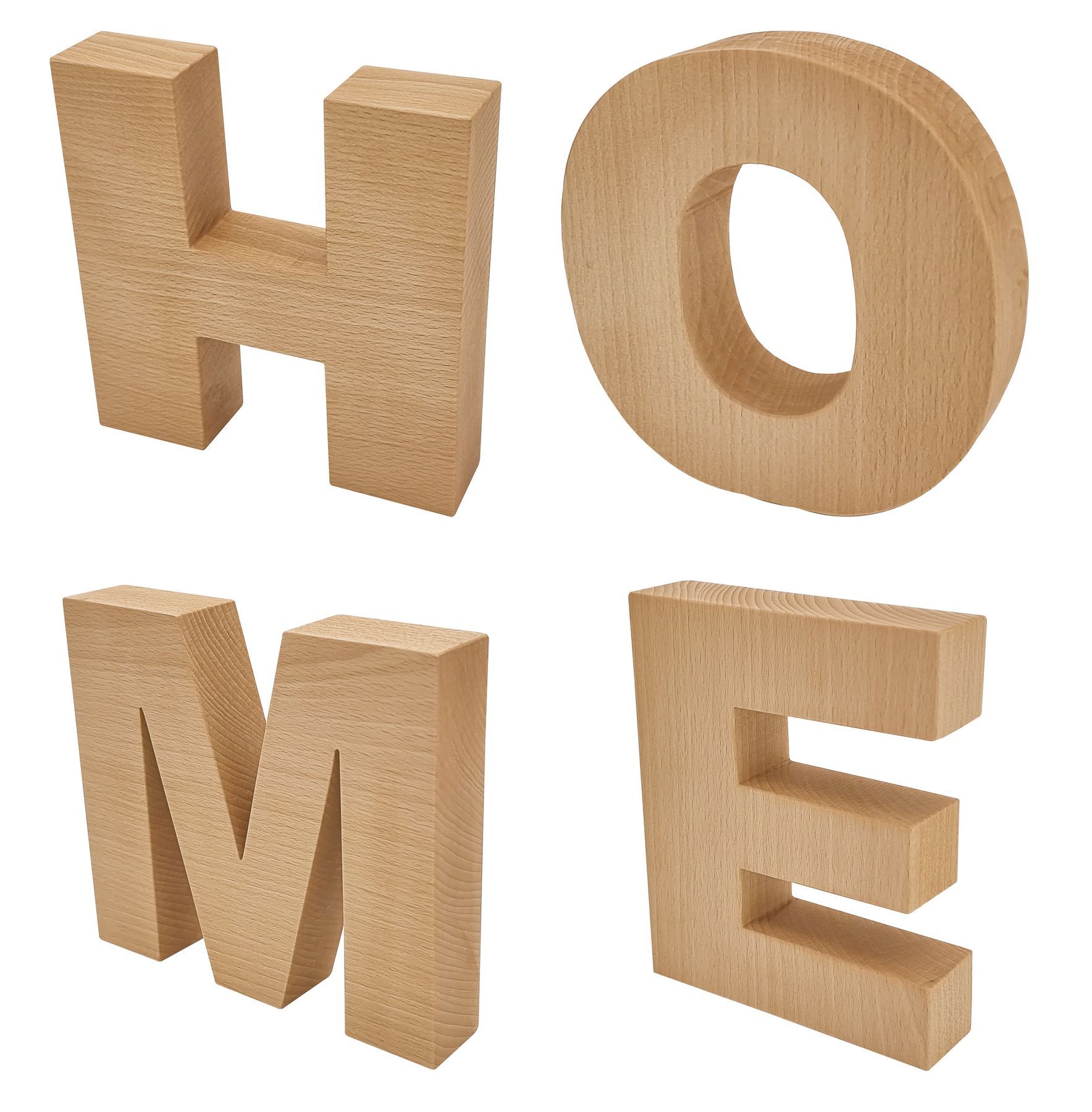 Holzbuchstaben, Holzbuchstaben, Holzbuchstaben, Holzletter, Dekoration, Beliebige Anordnung der Buche-Buchstaben Home