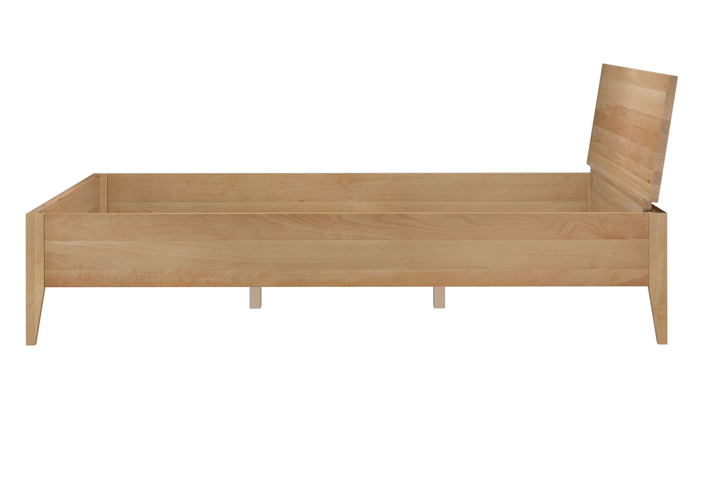 Holzbett, Bettgestell, Kiefernholz, Schlafzimmermöbel, Lattenrosthalterung,