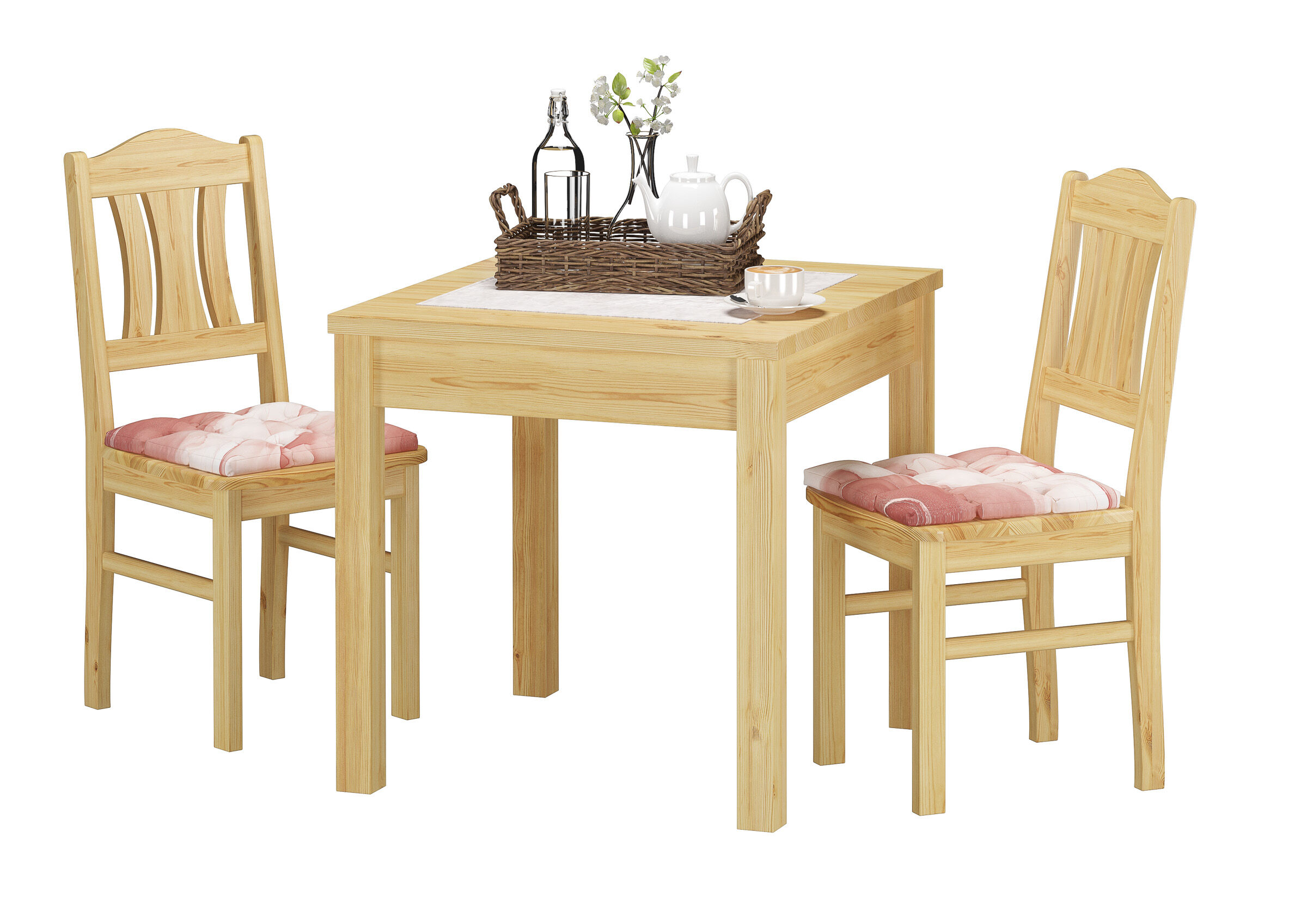 Esstisch, Stühle, Holztisch, Küchentisch, Sitzgruppe, Esstisch Kiefer