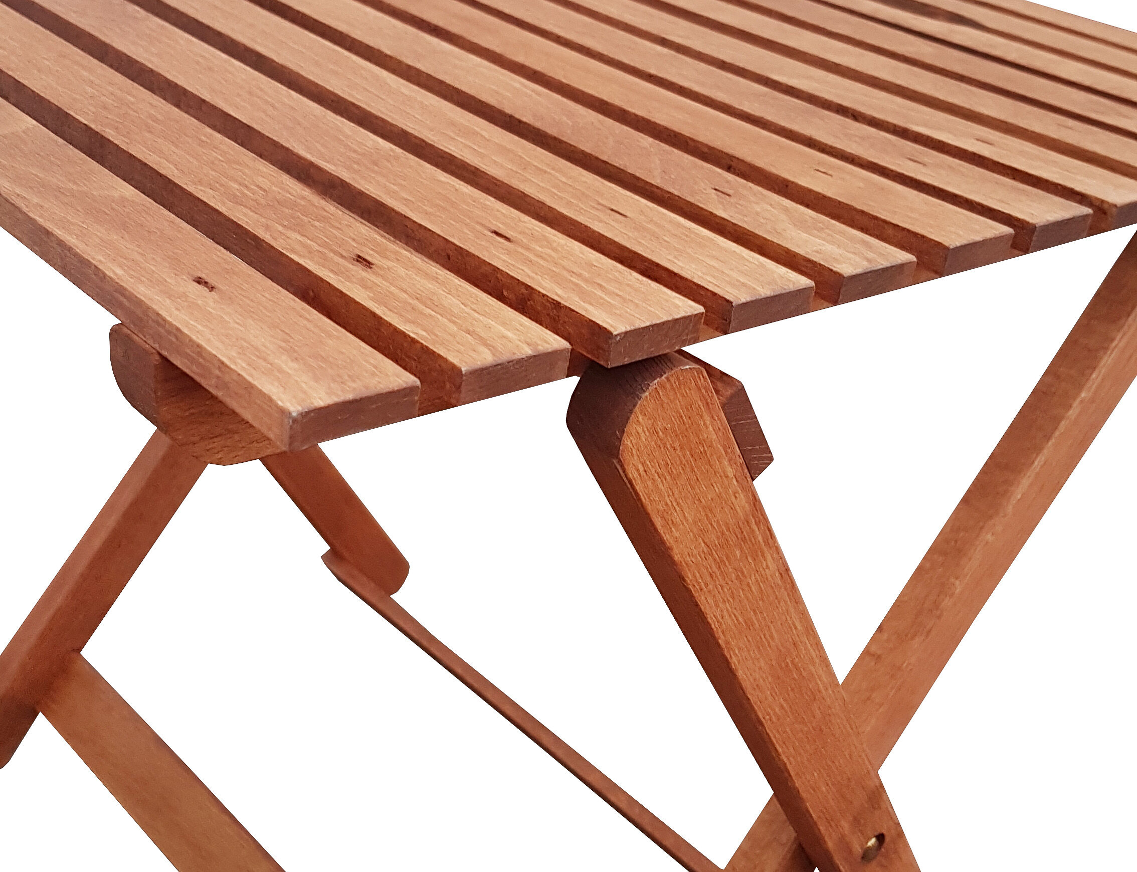 Holz, Tisch, latten, faltbar, Gartenmöbel, Detailbild Liegestuhlbeistelltisch