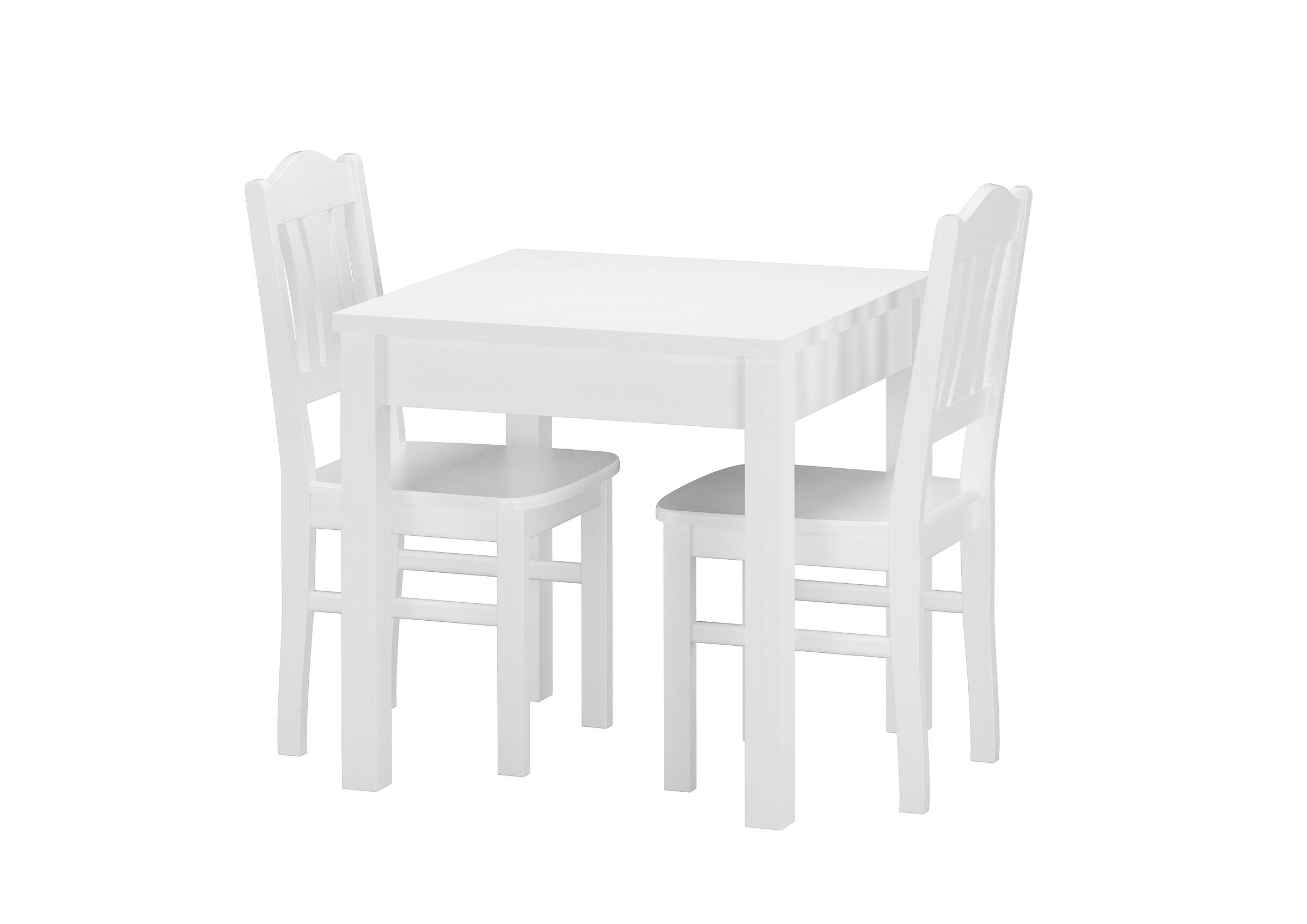 Holztisch, Esstisch, weiß, 4-sitzig, Kinderzimmer,