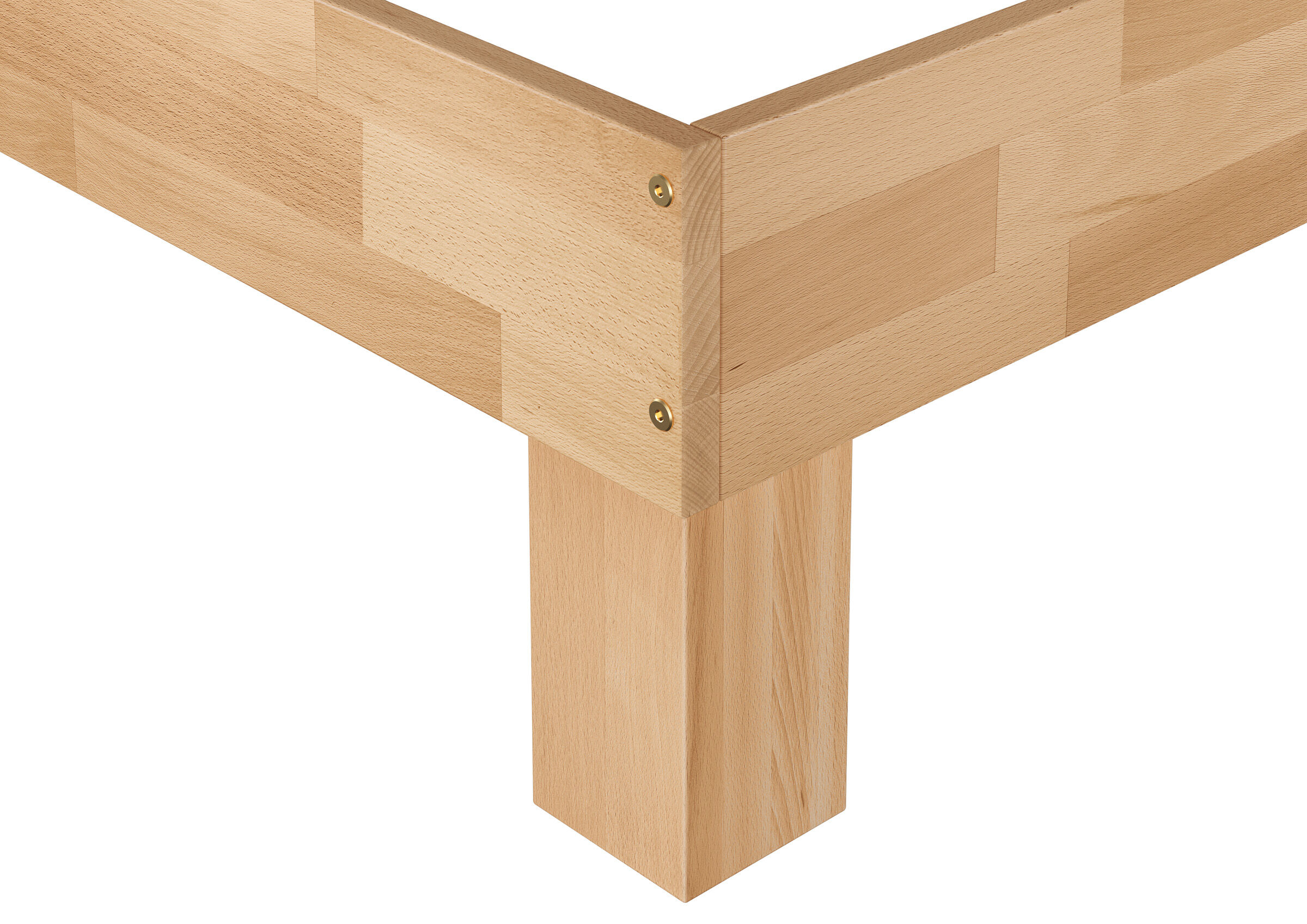 holz, eckverbindung, tischbein, holzwerkstoff, nager?, Detailbild Eckverbindung außen