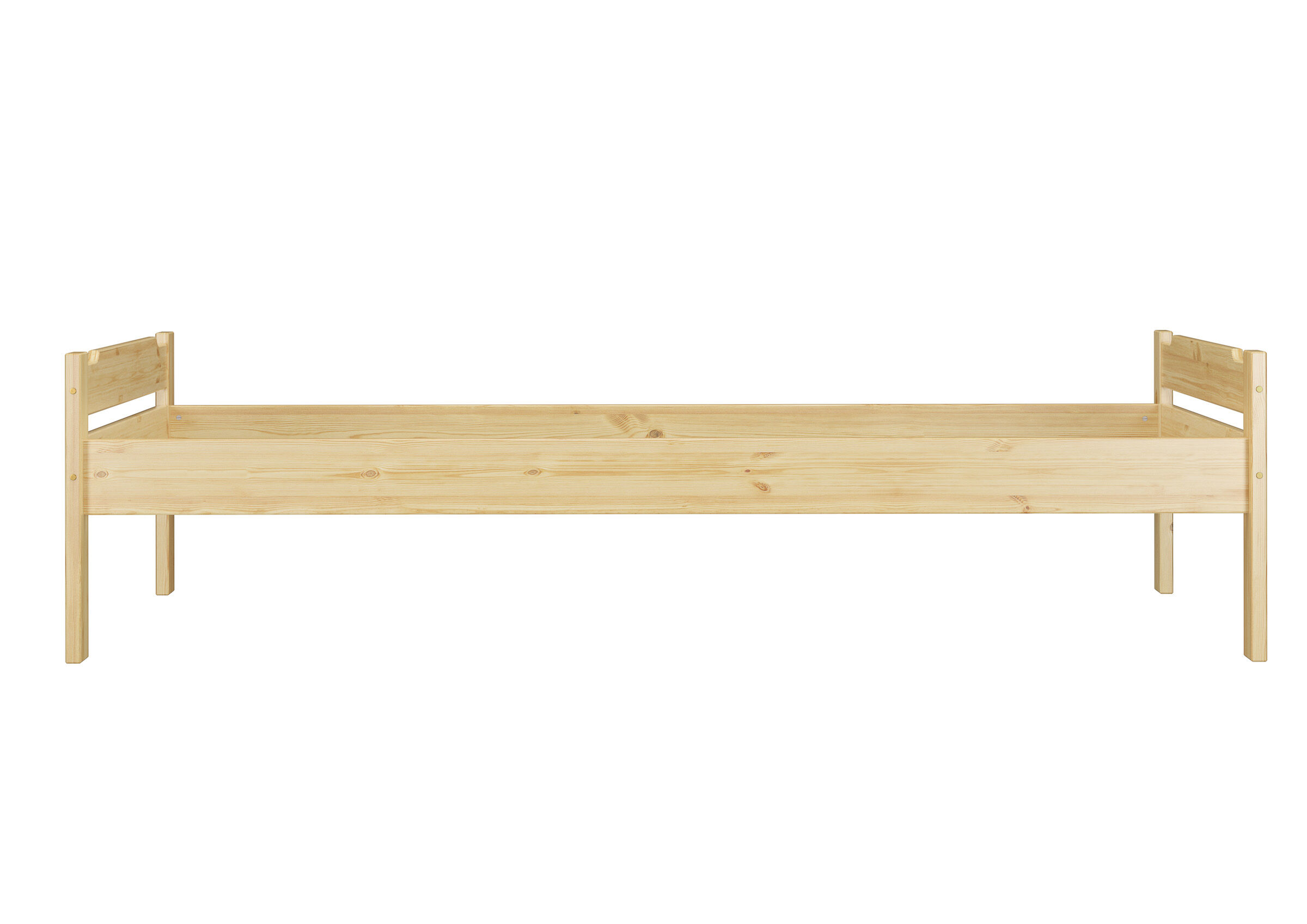 holzbettr, hochbett?, dormiente?, holz, bettgestell, Seitenansicht Kiefer