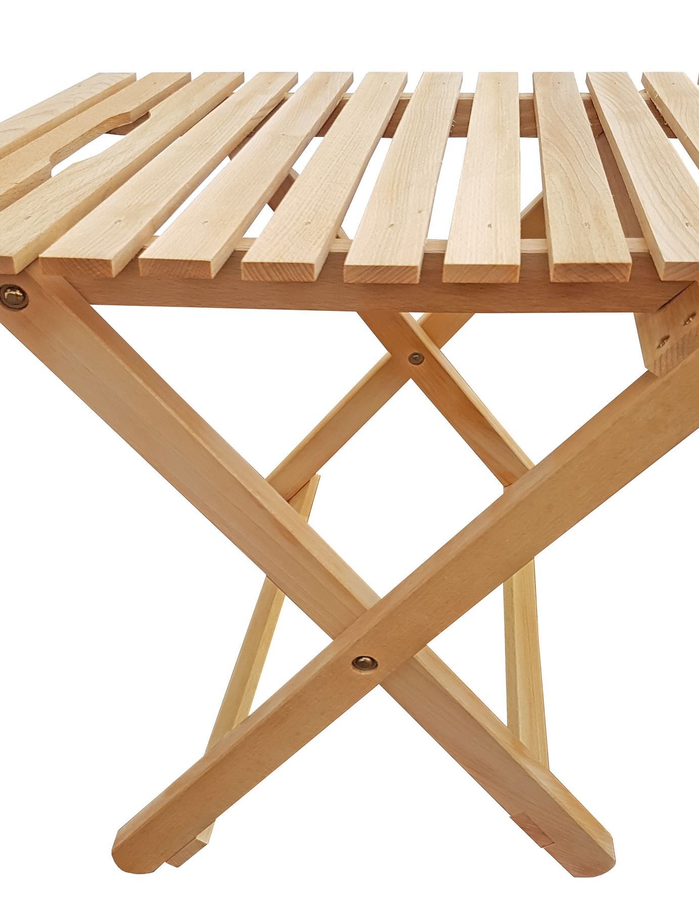 Holztisch, Sitzbank, Klappbar, Holzlatten, Faltgestell, Campingtisch Buche hell