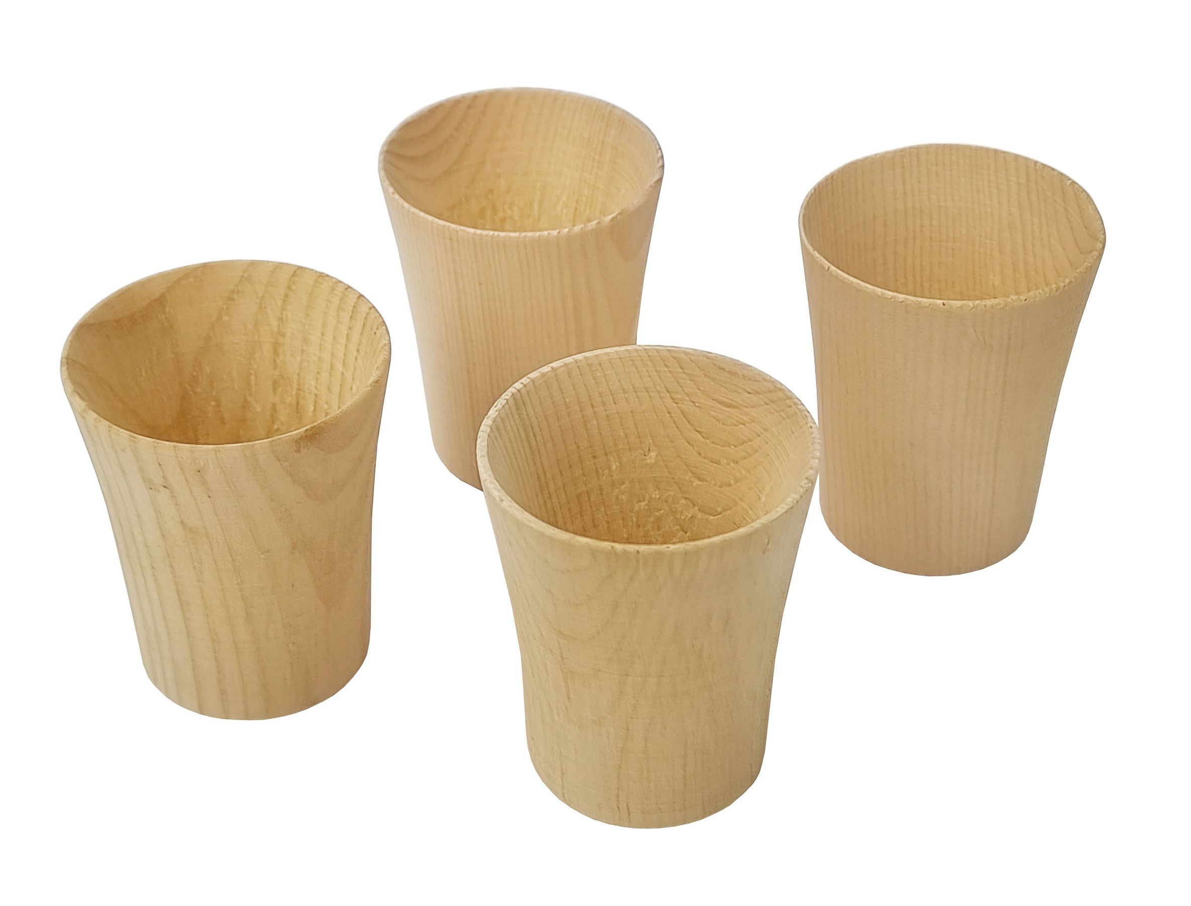 4er Set Schnapps Stamperl aus Zirbe