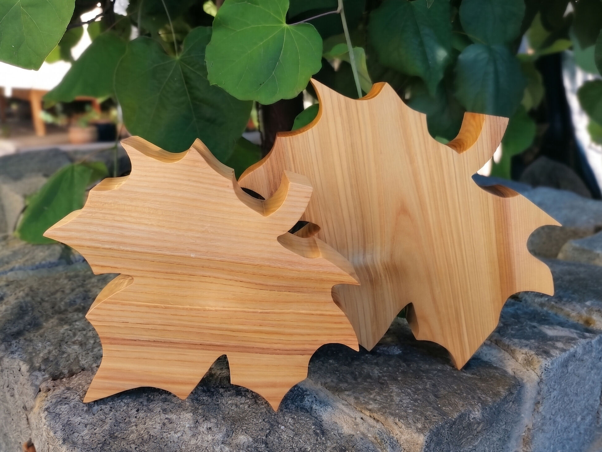 holz, holzkunst, deko, blattform, naturholz, Attraktive Holzblätter als Wohndeko