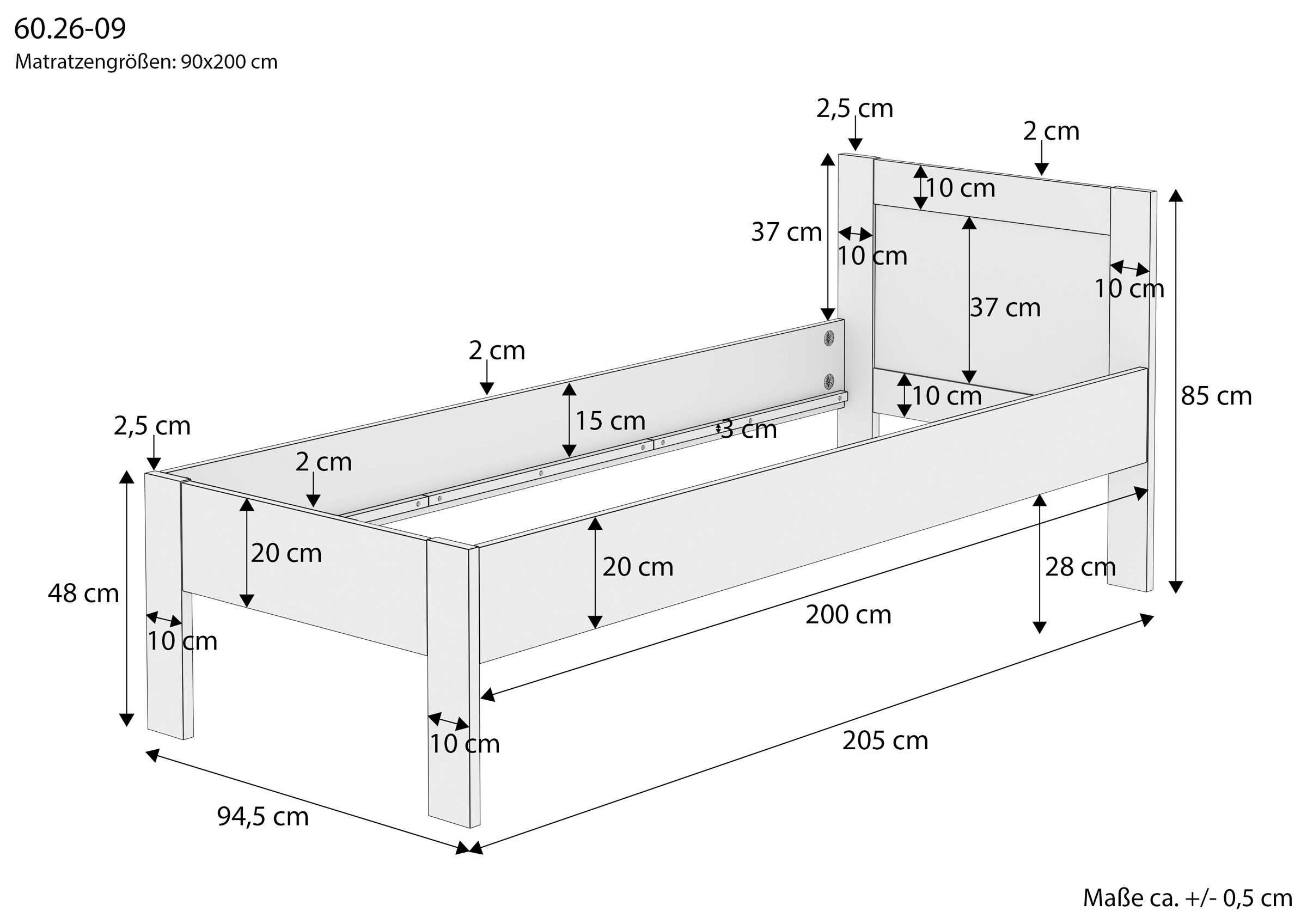 holzbetten, bettgestell, einzelbett, massivholz?, holzfarbe, Maße des Buchebettes 90x200