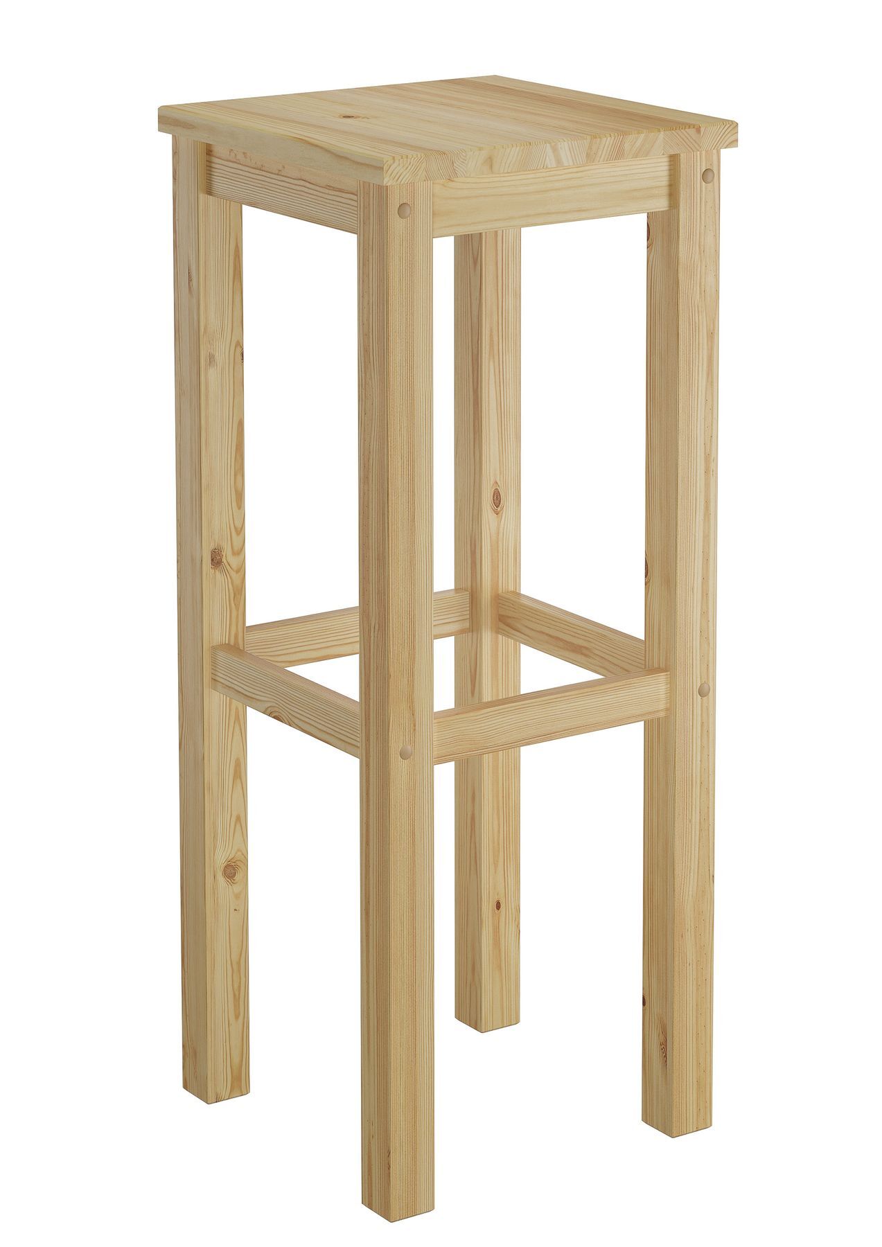 Holztisch, Bar-Tisch, Hocker, Kiefernholz, massivholz, hoher-Barhocker-80cm