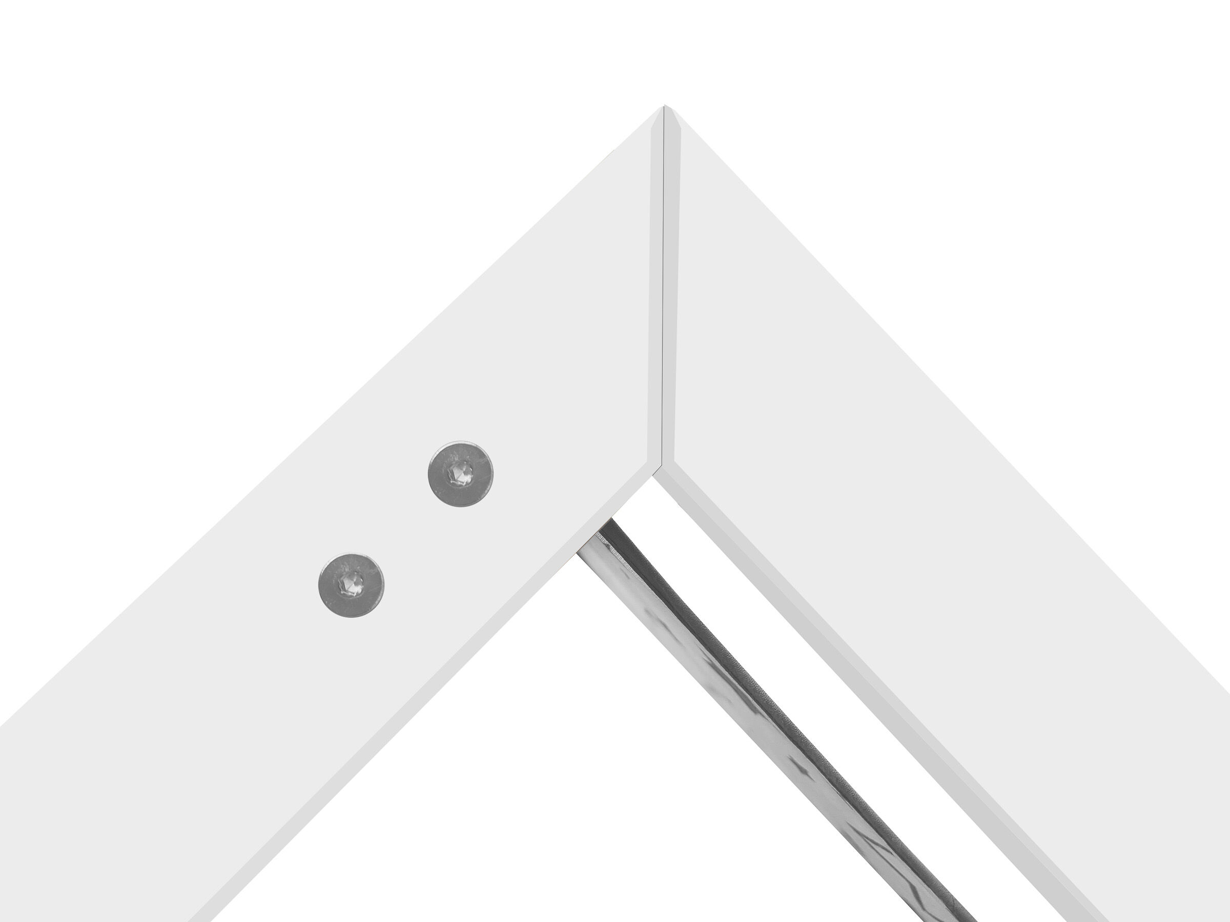 winkel, rahmen, eckverbindung, schrauben, metallstreben, Eckverbindung im Detail